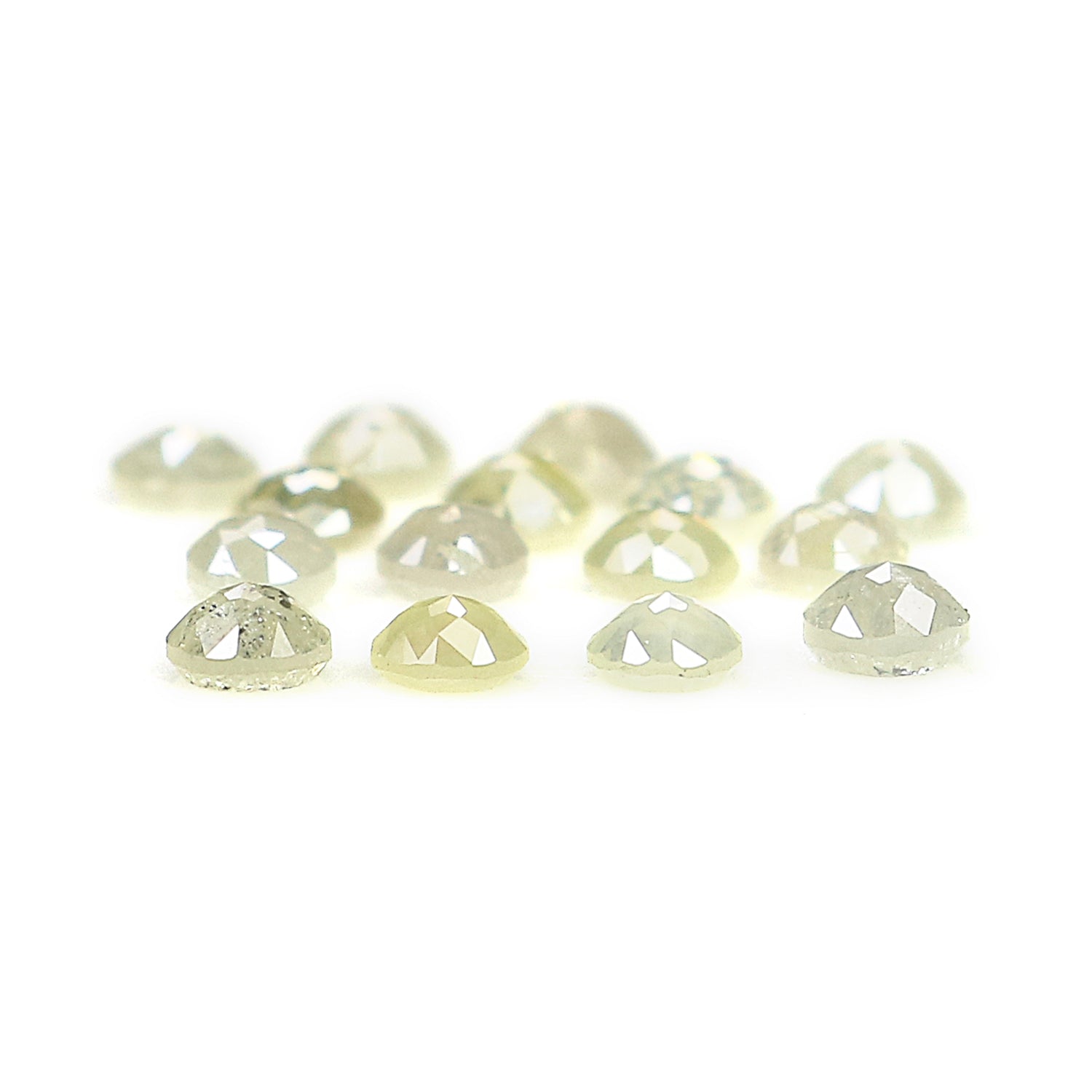 1.28 CT Natural Loose Round Rose Cut Diamond Light Yellow Color Round Shape Diamond 2.50 MM Natural Yellow Round Rose Cut Diamond KQ652