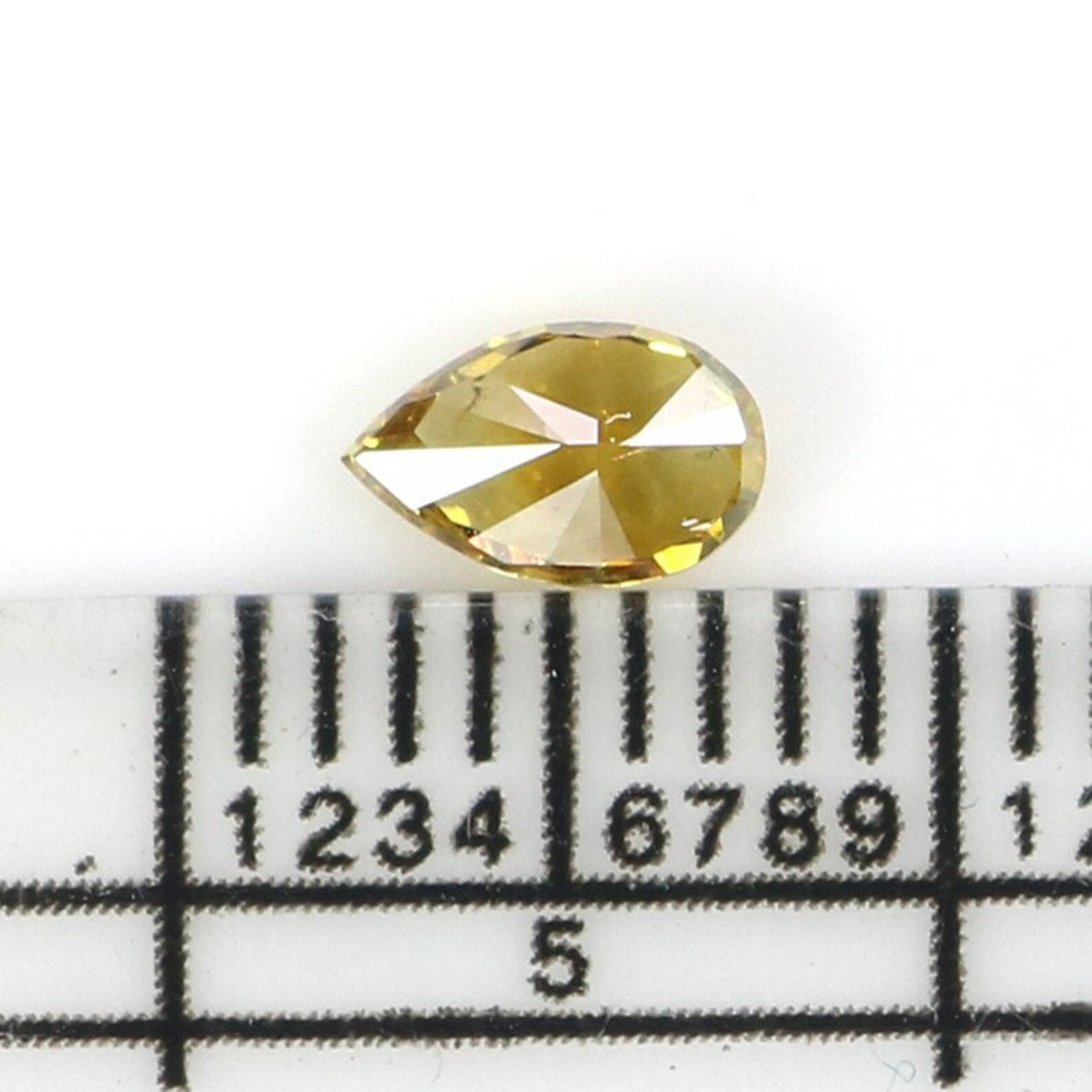 0.33 CT Natural Loose Pear Shape Diamond Yellow Color Pear Diamond 5.55 MM Natural Diamond Yellow Color Pear Brilliant Cut Diamond NQ9817