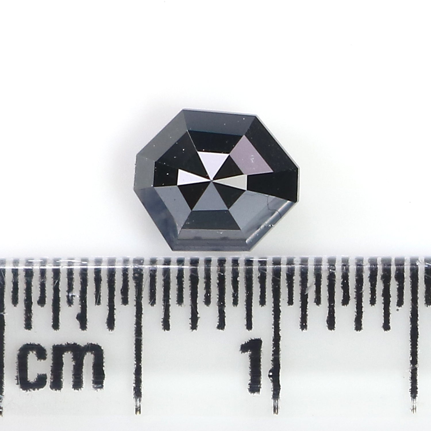 0.75 CT Natural Loose Octagon Shape Diamond Black Color Octagon Diamond 6.05 MM Natural Loose Black Color Octagon Rose Cut Diamond LQ9762