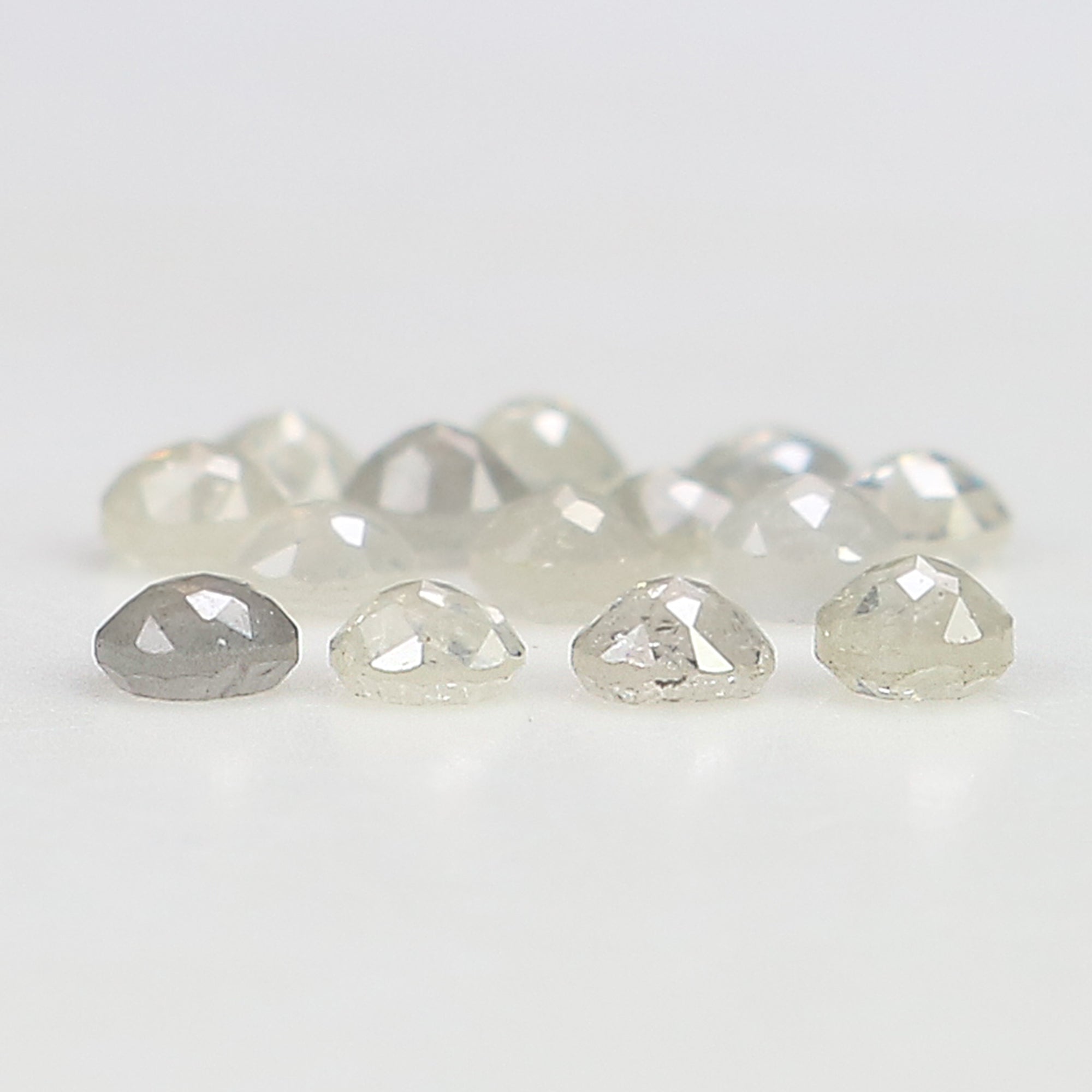 1.08 Ct Natural Loose Round Rose Cut Diamond Salt And Pepper Round Shape Diamond 2.40 MM Natural Grey Color Round Rose Cut Diamond LQ1610
