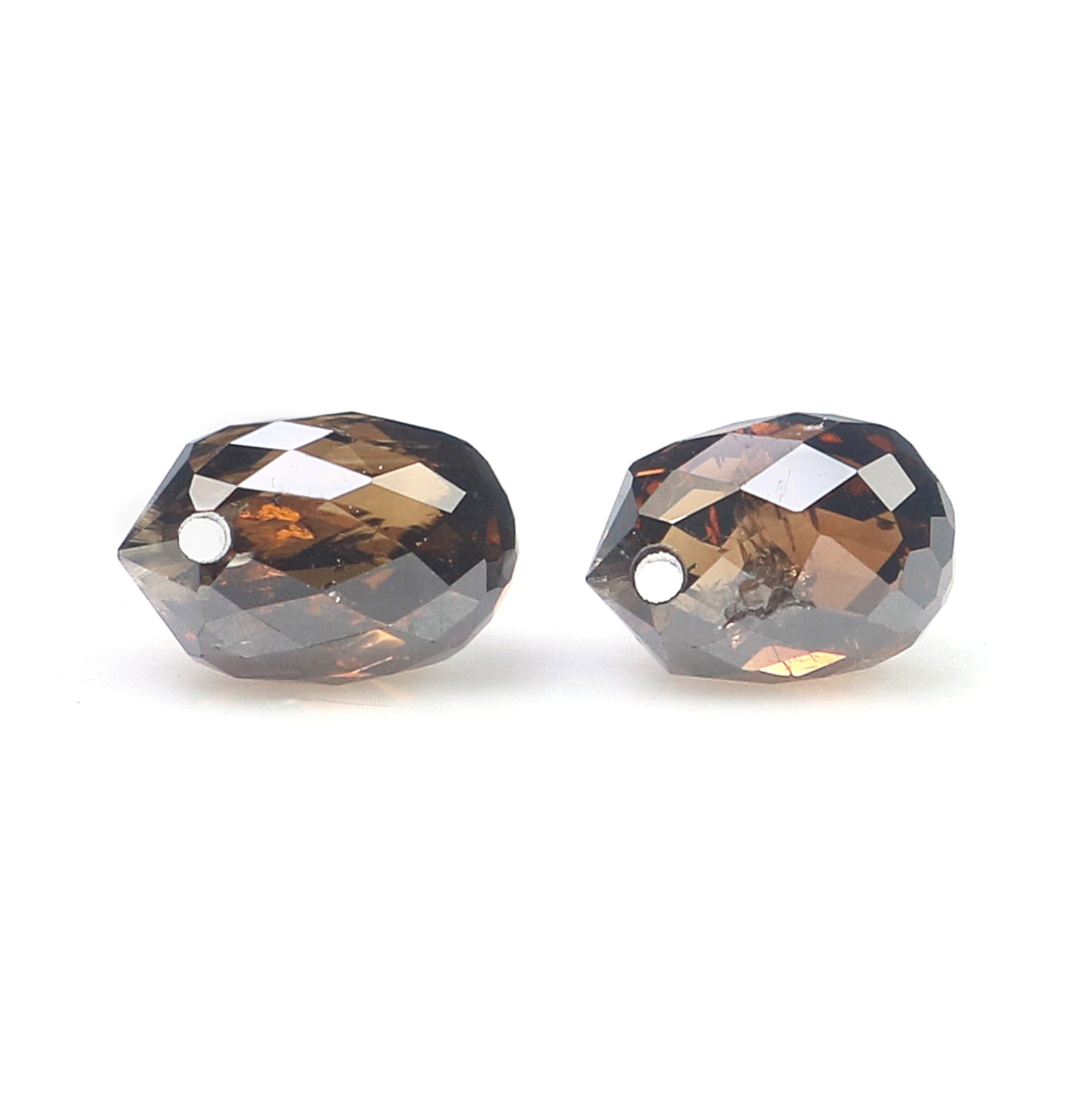 0.89 Ct Natural Loose Briolette Shape Diamond Brown Color Drop Diamond 4.55 MM Natural Loose Brown Color Diamond Briolette Cut Diamond L9910