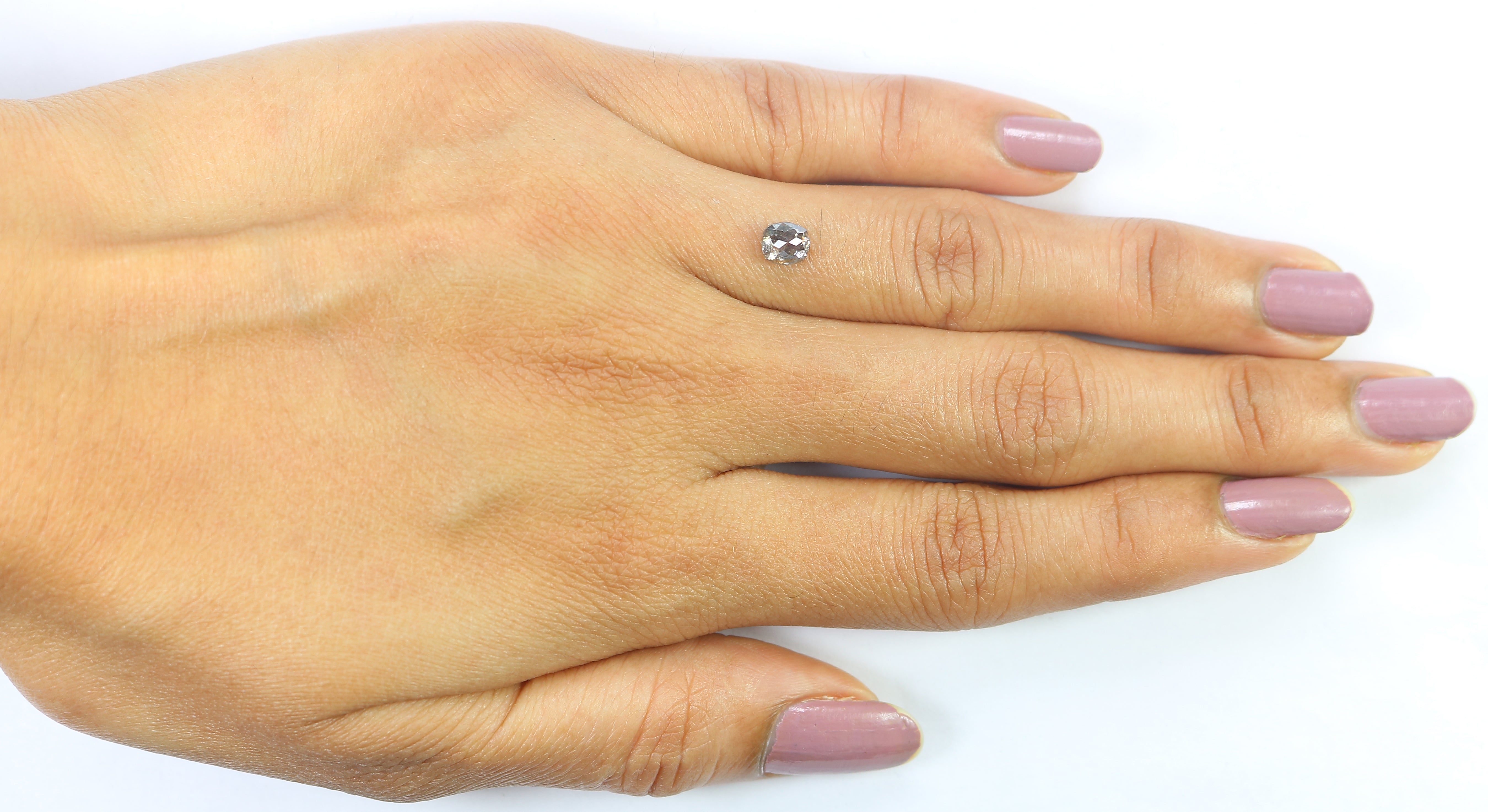 0.53 CT Natural Loose Cushion Shape Diamond Salt And Pepper Cushion Cut Diamond 4.85 MM Natural Black Grey Cushion Rose Cut Diamond QL3134