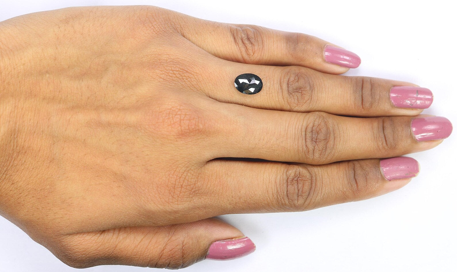 1.37 Ct Natural Loose Oval Shape Diamond Black Color Oval Cut Diamond 9.40 MM Natural Loose Black Color Diamond Oval Rose Cut Diamond NQ161