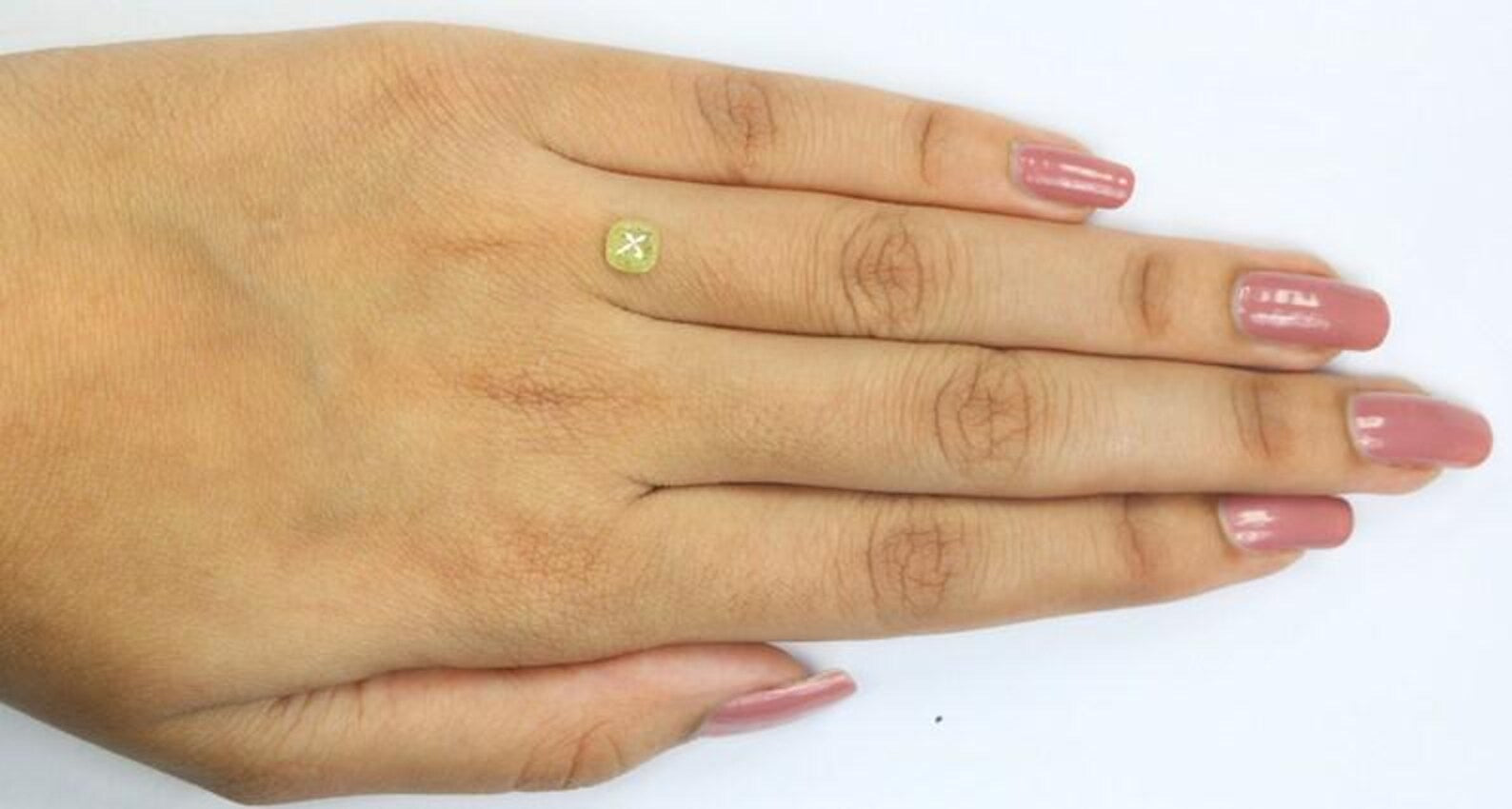 0.74 Ct Natural Loose Cushion Shape Diamond Cushion Yellow Color Cushion Diamond 5.60 MM Natural Loose Yellow Color Cushion Rose Cut NQ319