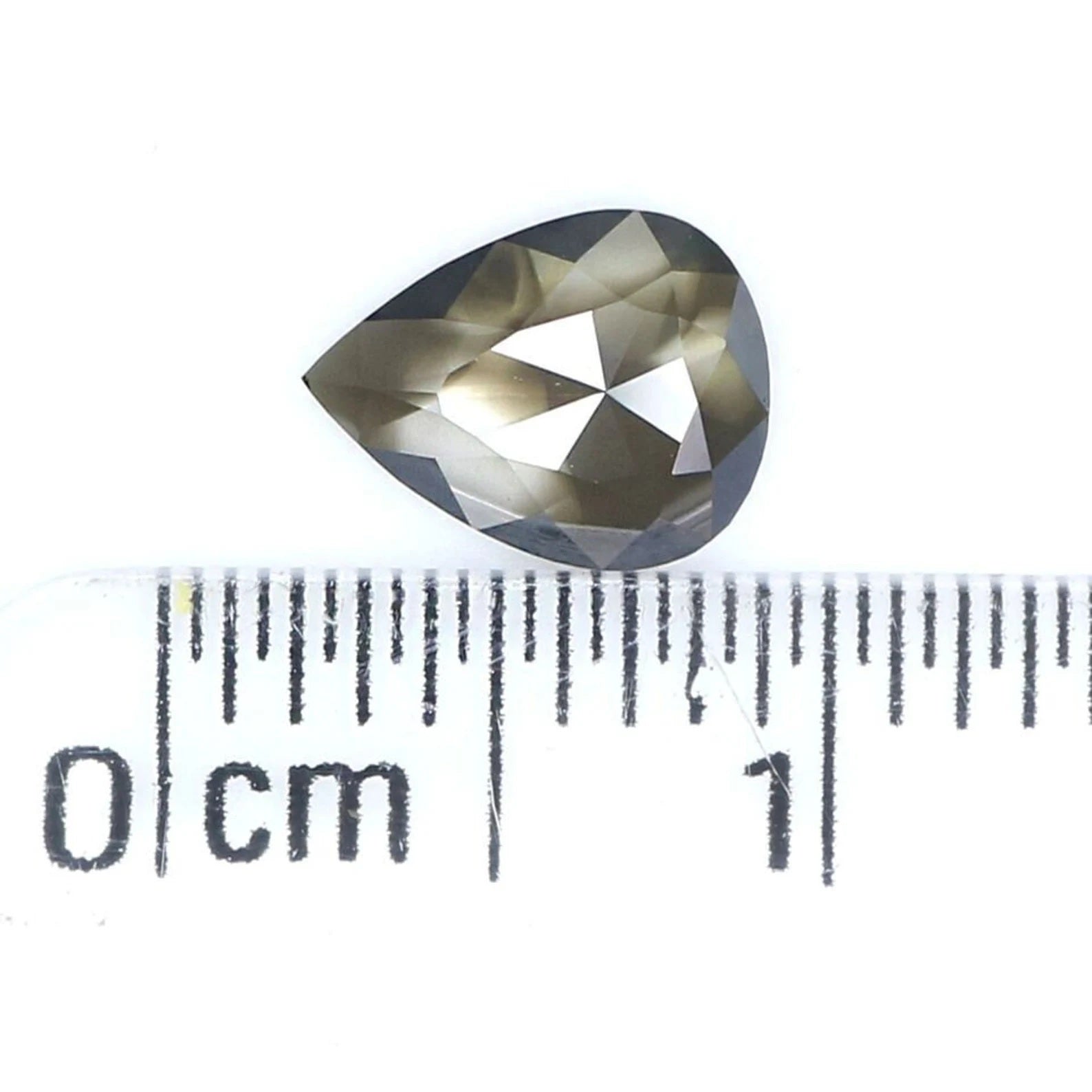 0.72 Ct Natural Loose Pear Shape Diamond Black Brown Color Pear Cut Diamond 7.05 MM Natural Loose Diamond Pear Rose Cut Diamond QN124