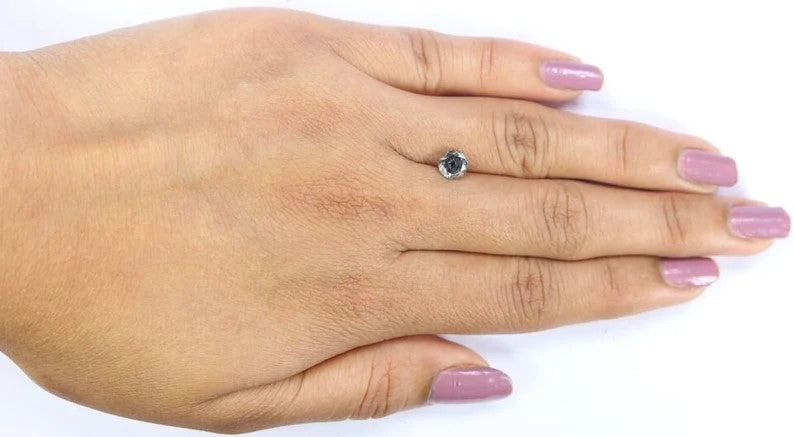 0.85 CT Natural Loose Round Shape Diamond Salt And Pepper Round Cut Diamond 5.65 MM Natural Loose Diamond Round Brilliant Cut Diamond NQ2254