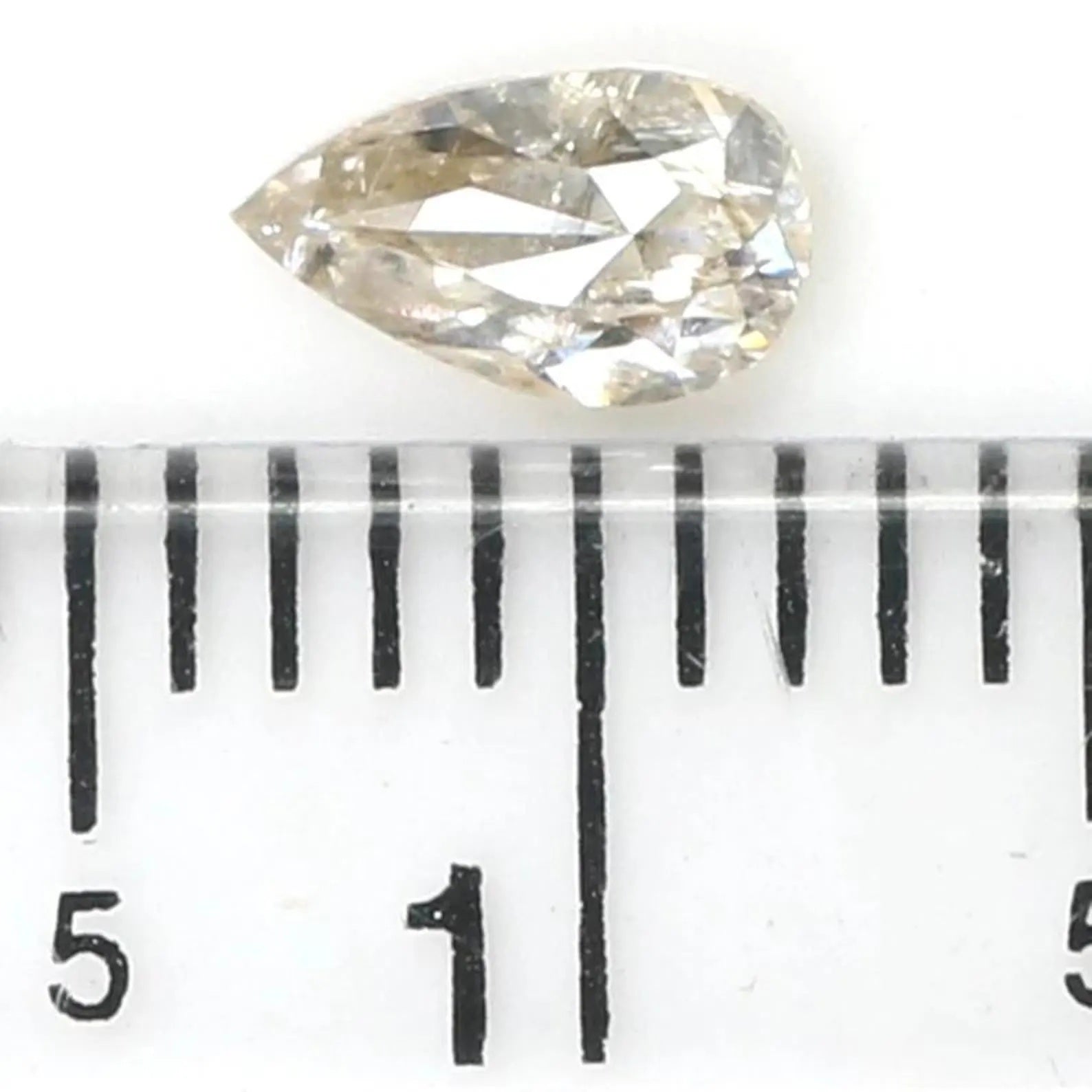 0.32 CT Natural Loose Pear Shape Diamond Brown Color Pear Cut Diamond 5.75 MM Natural Loose Diamond Brown Color Pear Rose Cut Diamond NQ1852