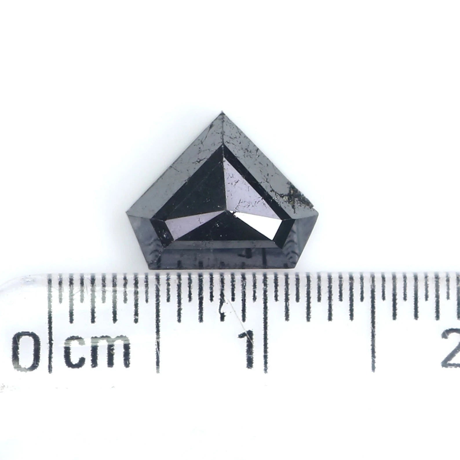 2.21 CT Natural Loose Shield Diamond Black Color Shield Diamond 7.35 MM Natural Loose Diamond Black Color Diamond Shield Shape Diamond N8552