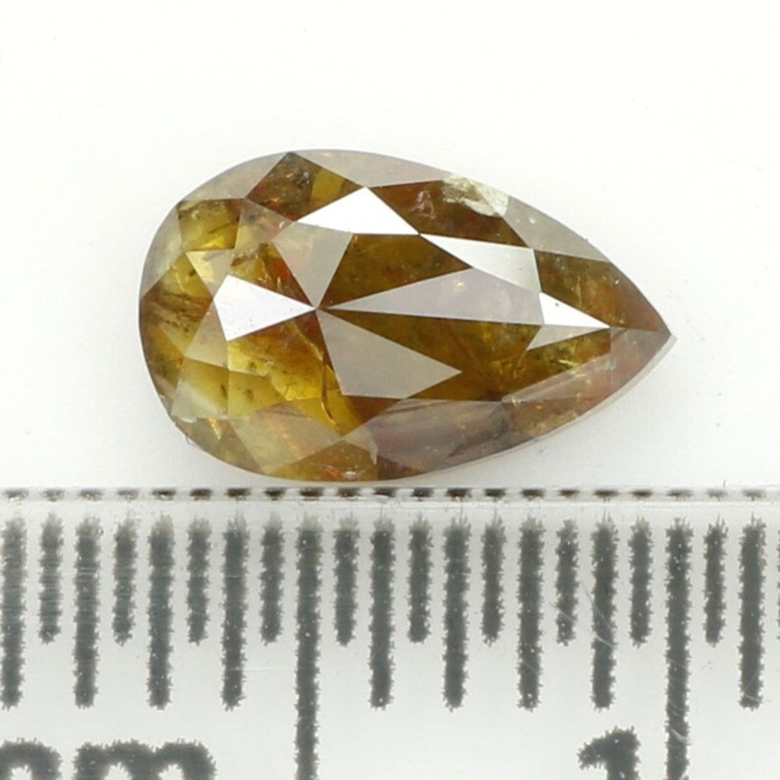 0.76 Ct Natural Loose Pear Shape Diamond Brown Color Pear Cut Diamond 7.30 MM Natural Loose Diamond Brown Color Pear Rose Cut Diamond NQ1108