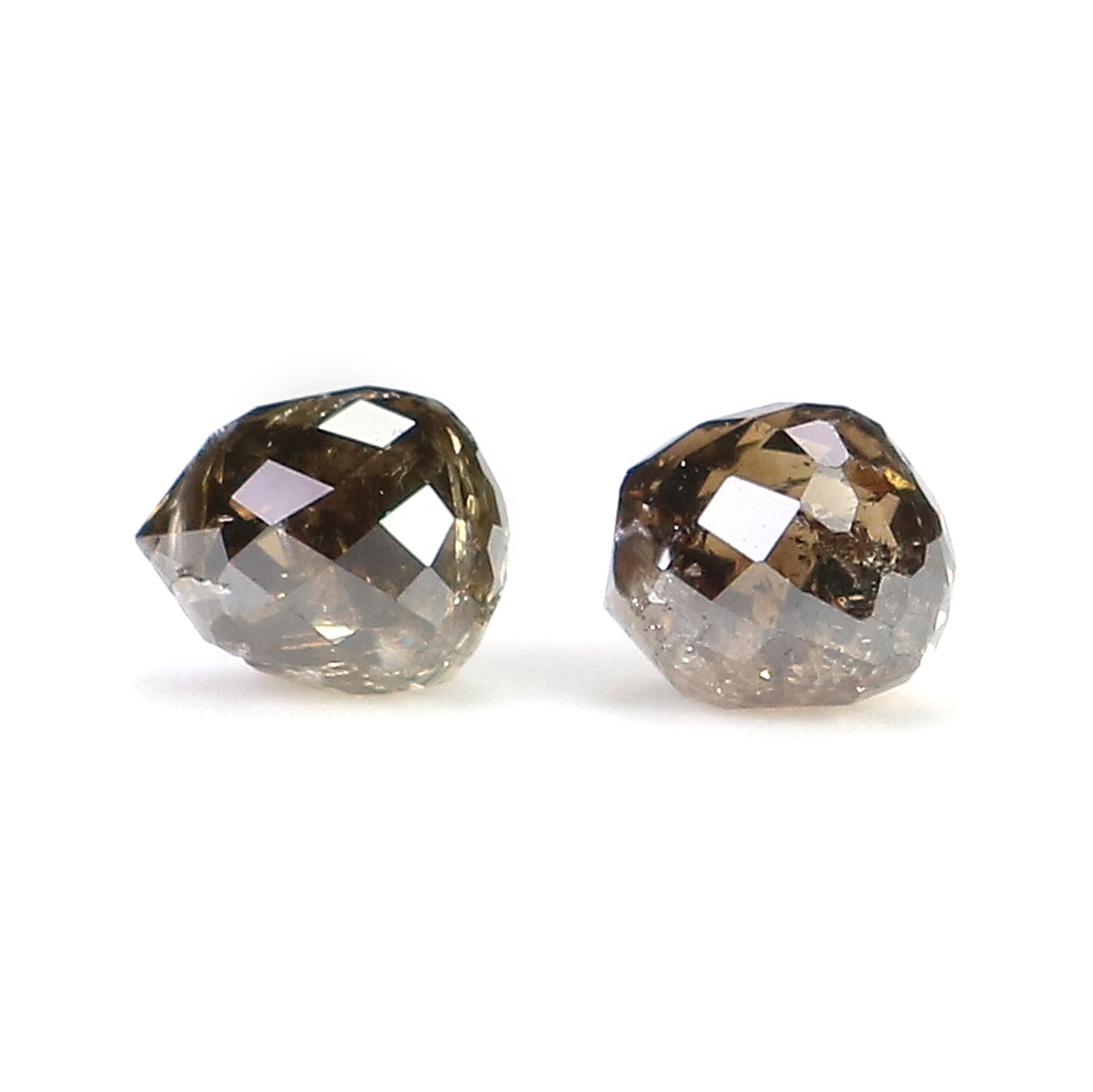 0.86 Ct Natural Loose Briolette Shape Diamond Brown Color Drop Cut Diamond 4.00 MM Natural Loose Diamond Brown Briolette Cut Diamond LQ9990