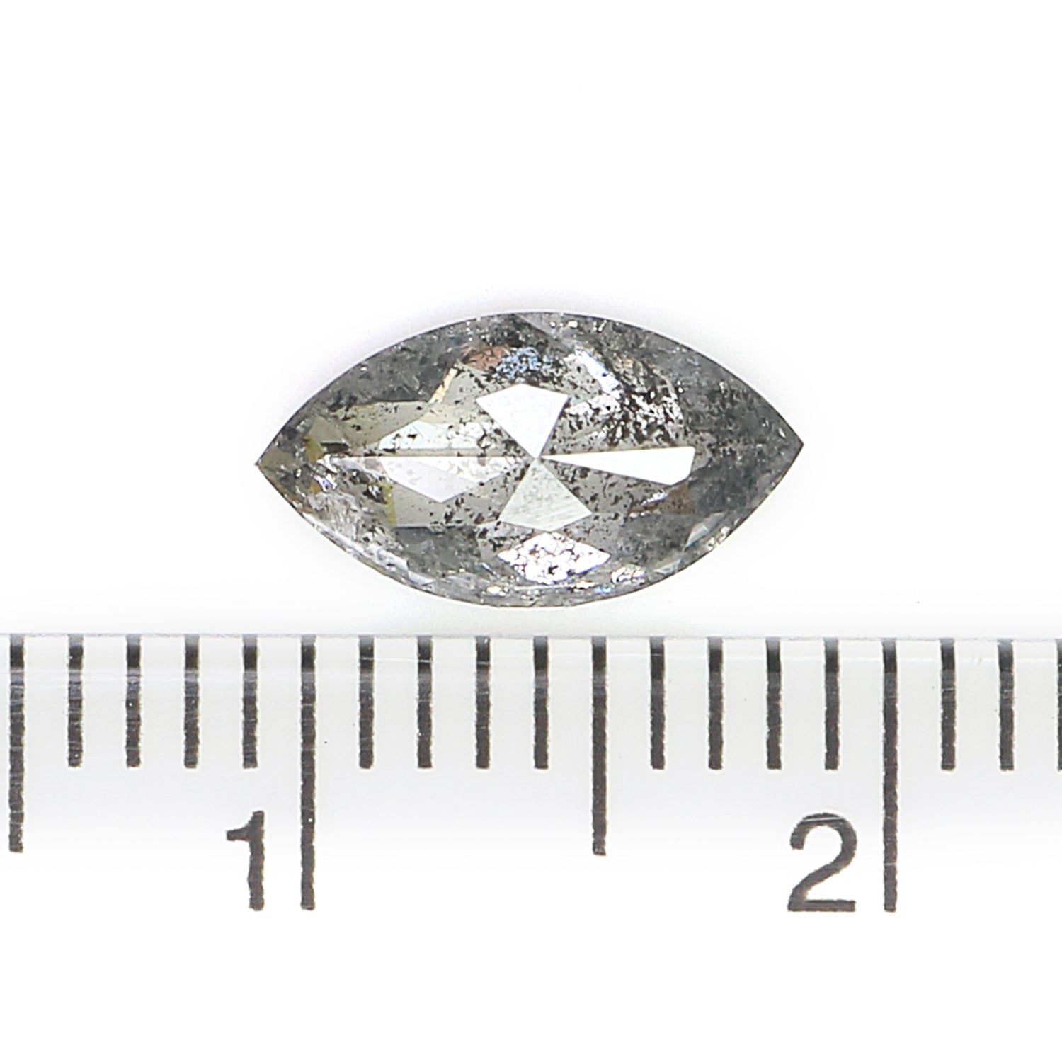 1.01 CT Natural Loose Marquise Shape Diamond Salt And Pepper Marquise Rose Cut Diamond 9.40 MM Black Grey Color Marquise Cut Diamond L3602