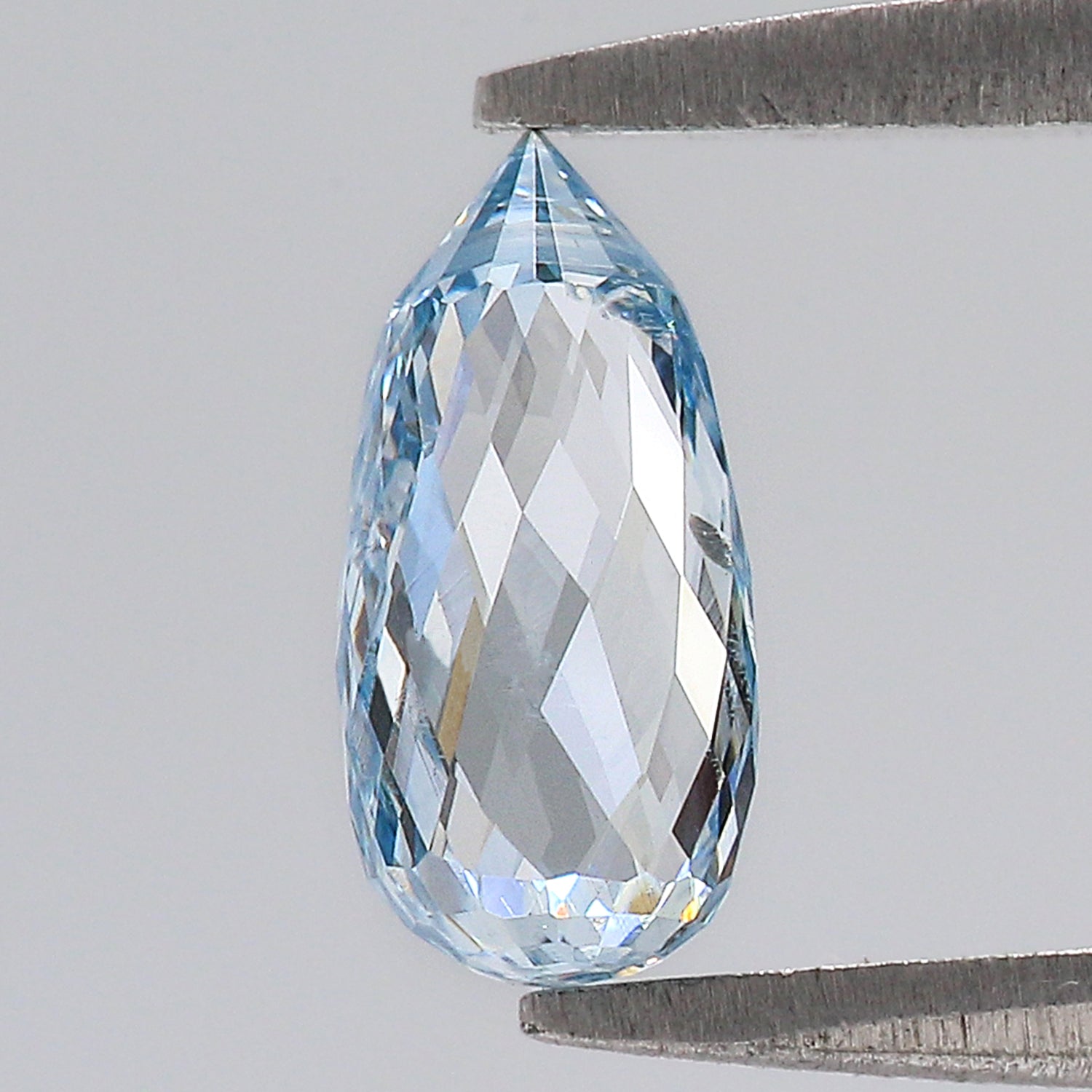 1.06 CT Lab Grown Briolette Cut Diamond Blue Color SI1 Clarity Diamond Lab Grown Diamond CVD Diamond Lab Created Drop Rose Cut Diamond L3305
