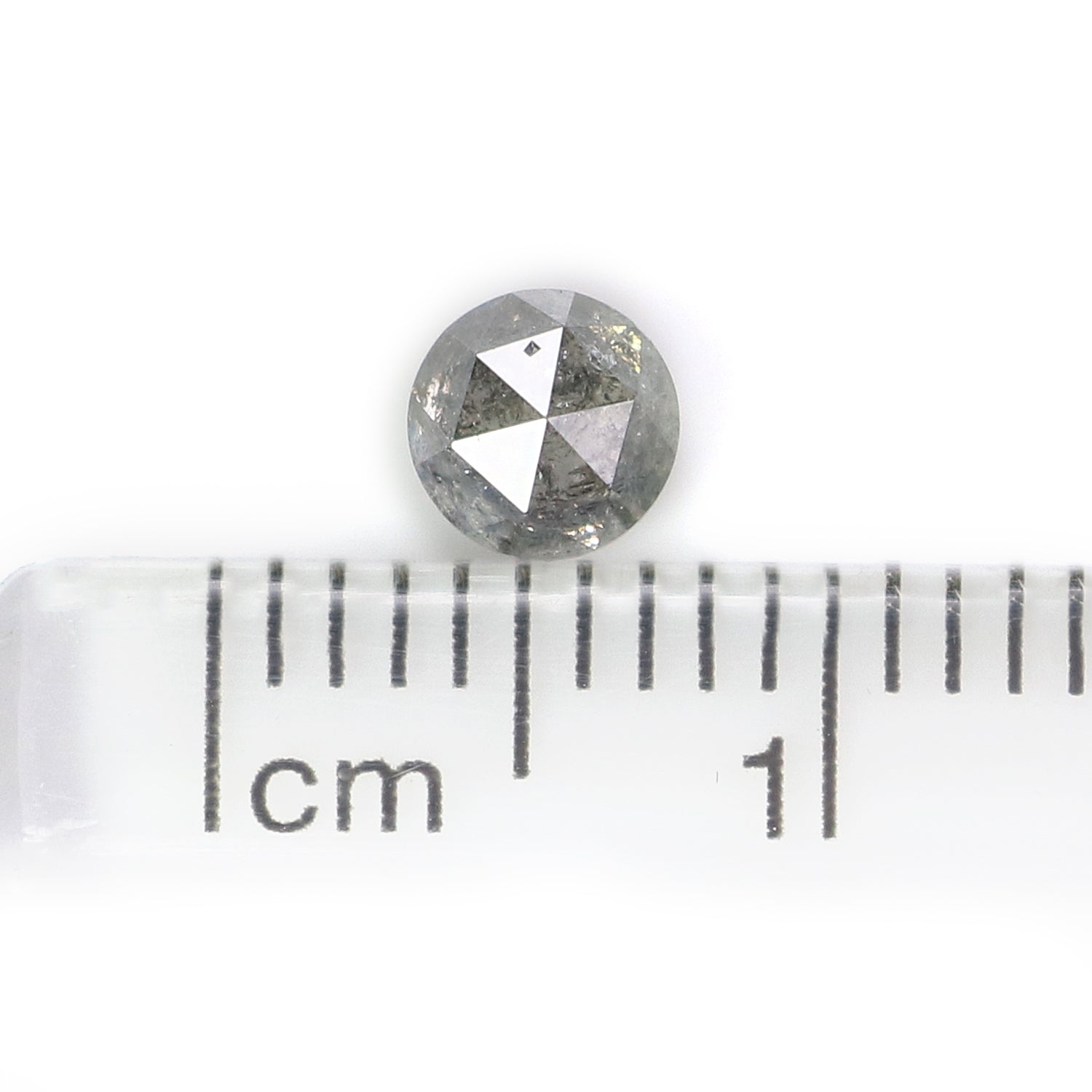 0.56 CT Natural Loose Round Rose Cut Diamond Salt And Pepper Round Diamond 4.40 MM Natural Loose Black Grey Color Rose Cut Diamond LQ2808