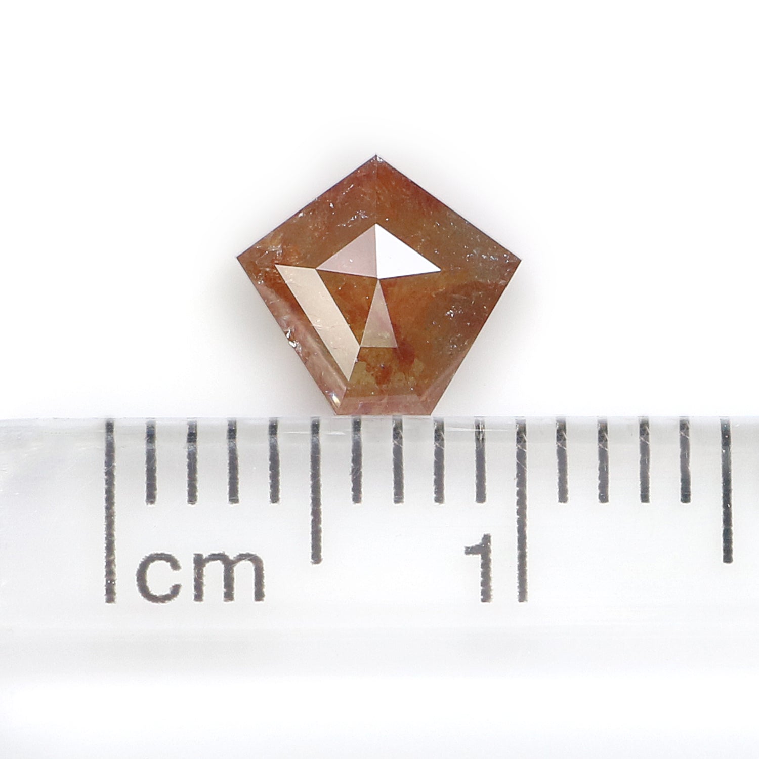 0.88 Ct Natural Loose Pentagon Shape Diamond Brown Color Pentagon Diamond 6.50 MM Natural Loose Brown Color Pentagon Rose Cut Diamond LQ9675
