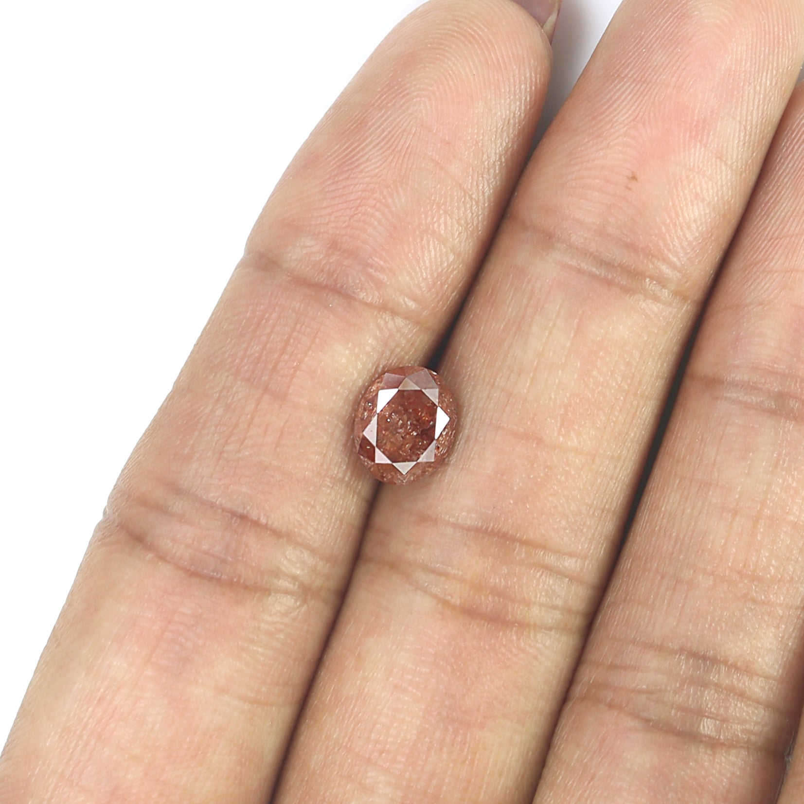 Natural Oval Brown Diamond 1.83 CT Loose Brilliant Cut Brown Color Stone 8.00 MM Rustic Oval Diamond For Custom Engagement Ring L3639