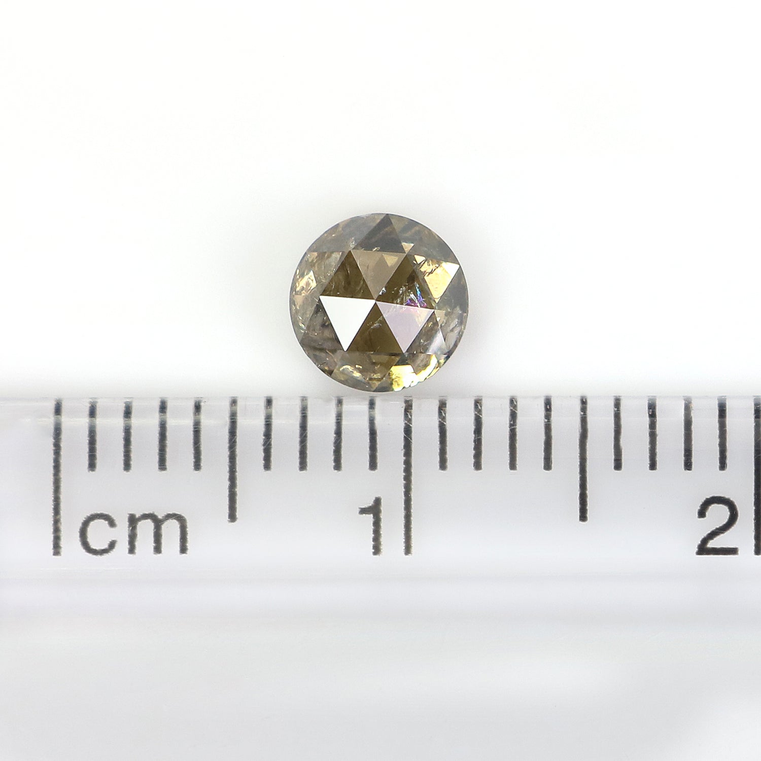0.72 CT Natural Loose Round Shape Diamond Green Color Round Cut Diamond 5.10 MM Natural Diamond Brown Color Round Rose Cut Diamond NQ1513