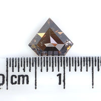 Natural Loose Shield Diamond, Fancy Brown Color Diamond Natural Loose Diamond, Shield Rose Cut Diamond, 1.33 CT Shield Shape Diamond KDL2138
