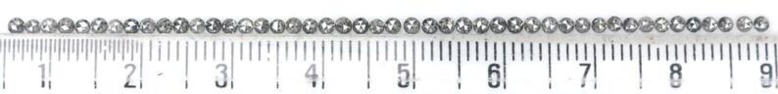 1.31 CT Natural Loose Round Shape Diamond Salt And Pepper Round Diamond 1.70 MM Natural Loose Black Grey Color Round Rose Cut Diamond NQ1790