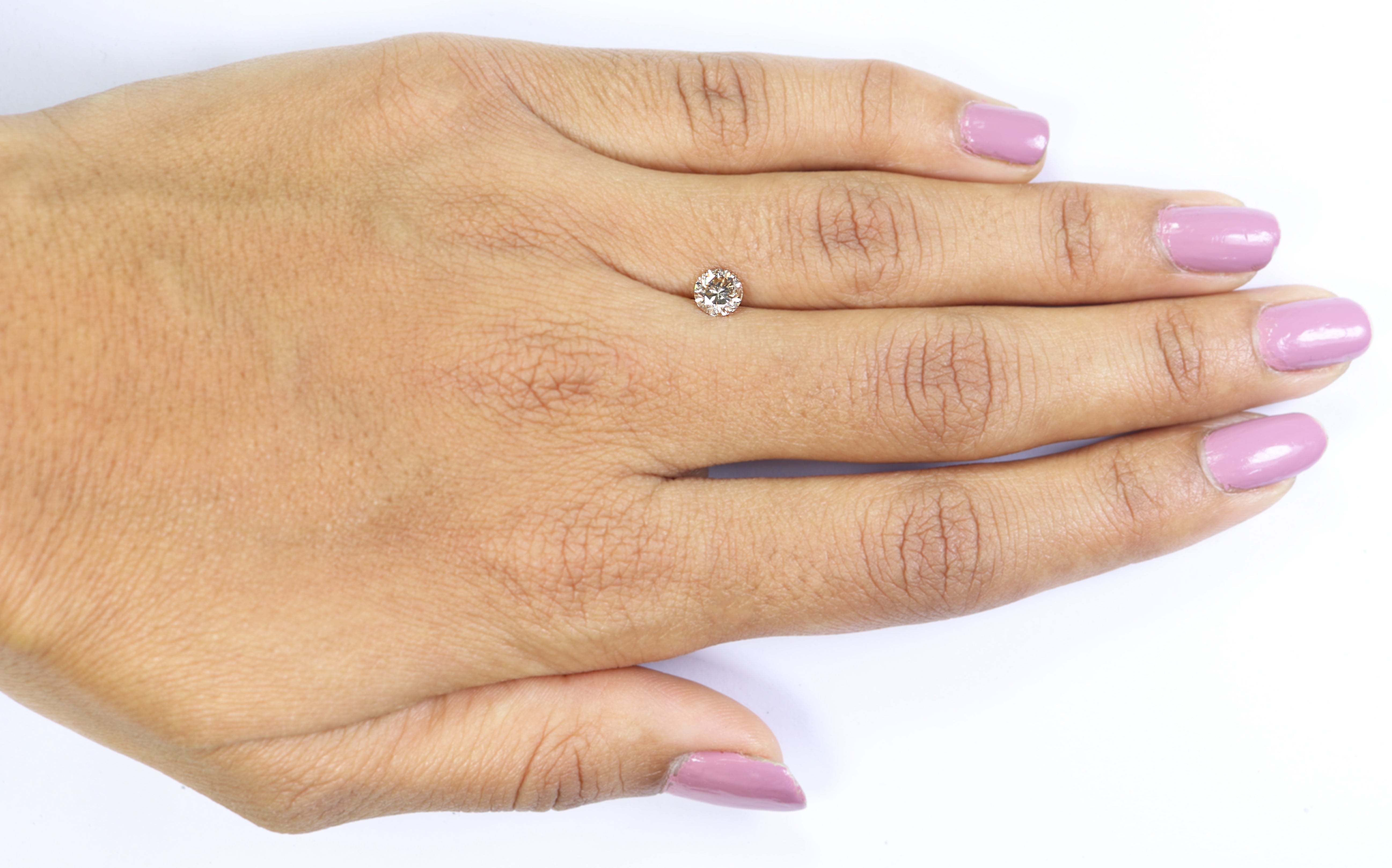 0.62 Ct Natural Loose Round Shape Diamond Brown Color Round Diamond 5.20 MM Natural Loose Brown Diamond Round Brilliant Cut Diamond QL628