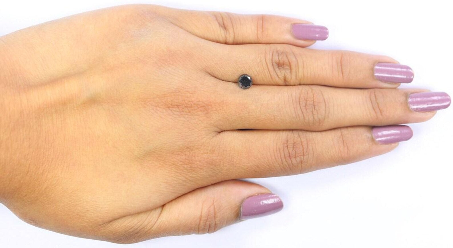 0.56 CT Natural Loose Round Shape Diamond Salt And Pepper Round Diamond 5.00 MM Natural Black Gray Color Round Brilliant Cut Diamond NQ9736