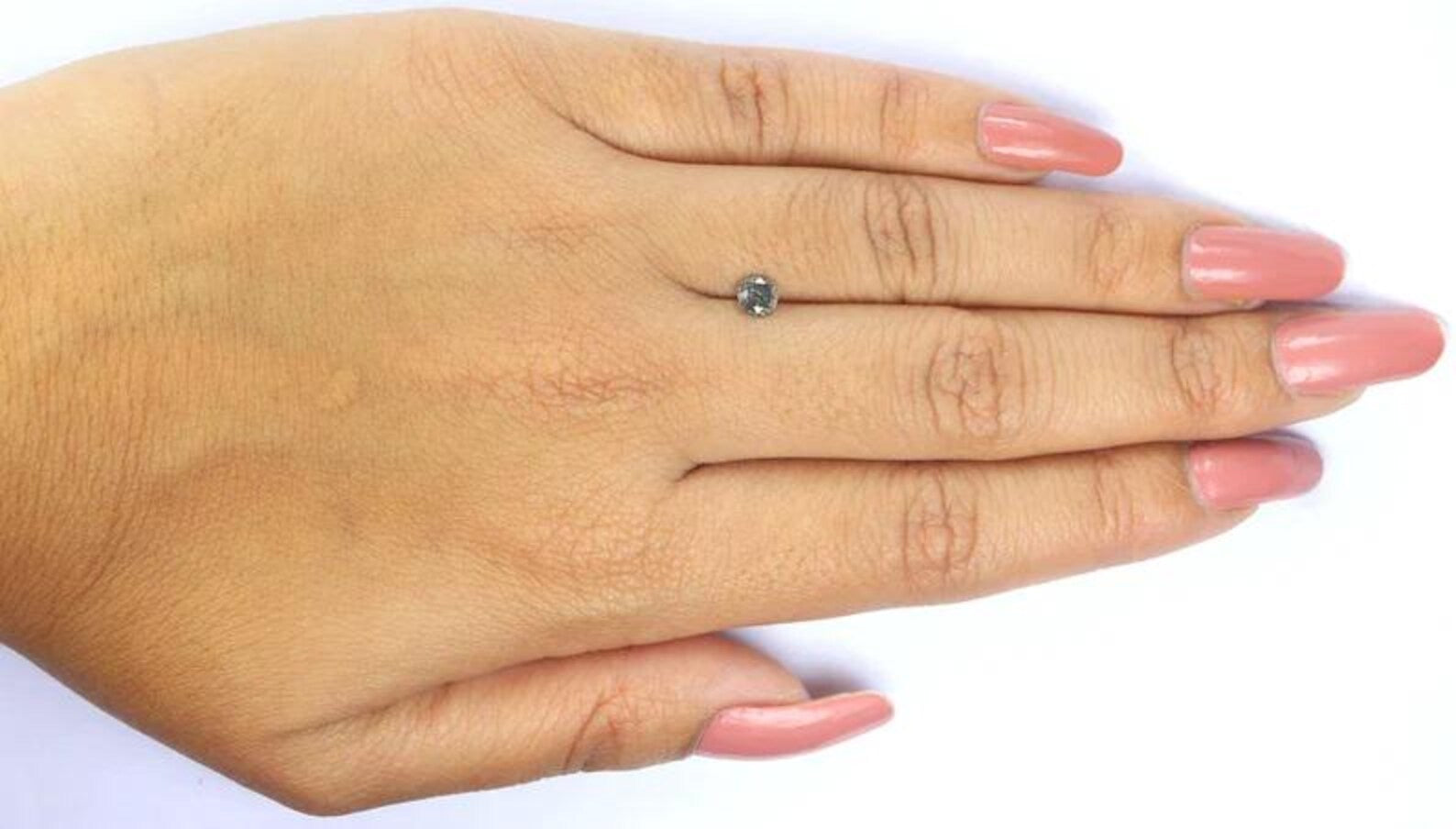 0.34 CT Natural Loose Round Shape Diamond Salt And Pepper Round Diamond 4.30 MM Natural Black Grey Color Round Brilliant Cut Diamond NQ7051