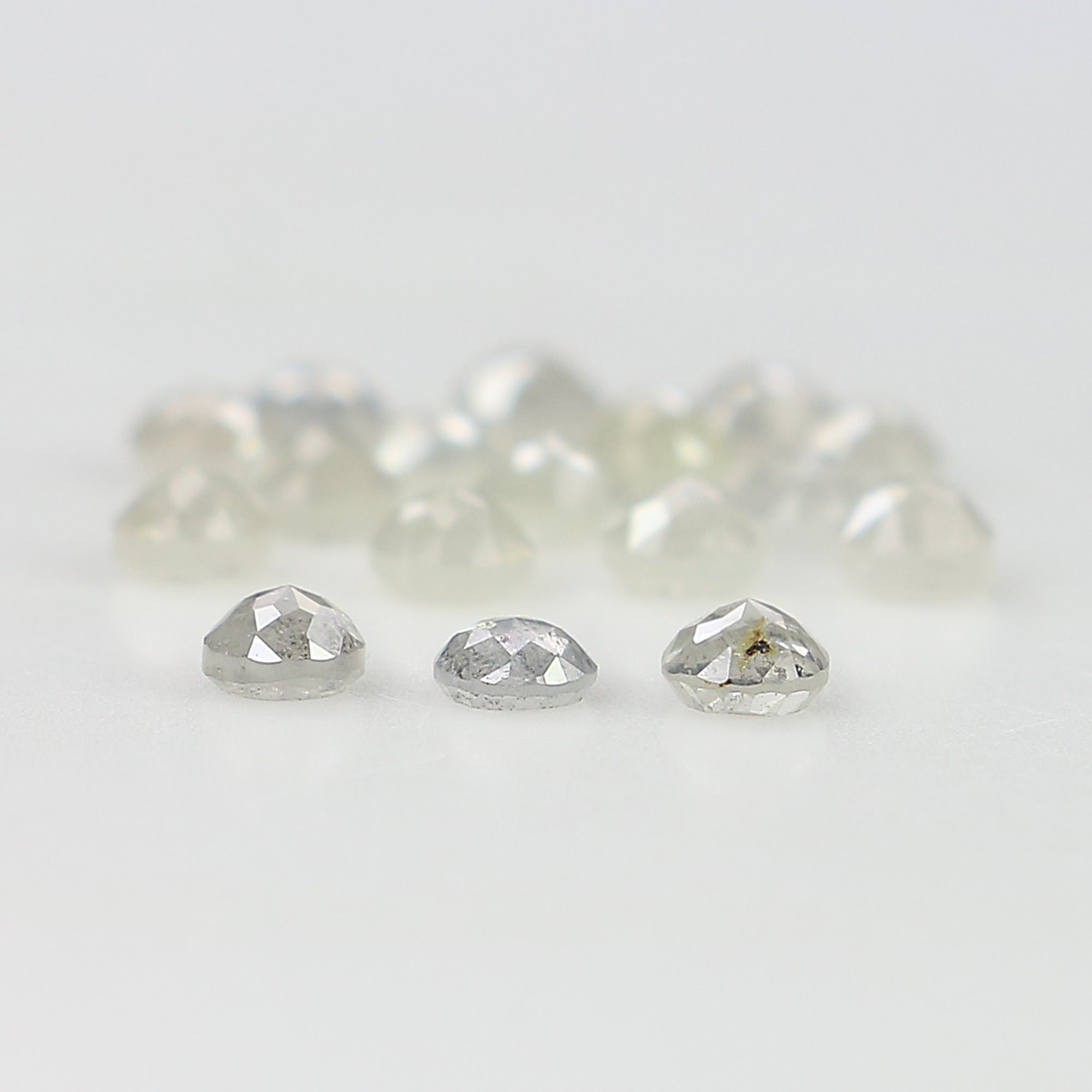 1.04 CT Natural Loose Round Rose Cut Diamond Grey Color Round Shape Diamond 2.35 MM Natural Loose Grey Color Round Rose Cut Diamond LQ3184