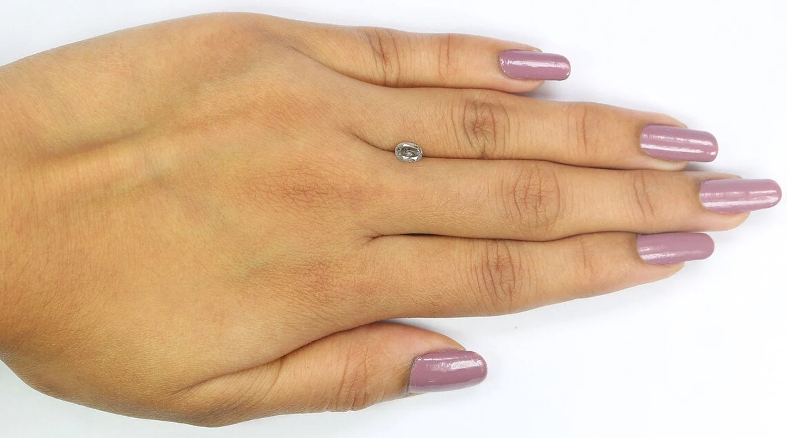 0.49 CT Natural Loose Oval Diamond Salt And Pepper Oval Diamond 5.50 MM Natural Loose Diamond Black Grey Color Oval Rose Cut Diamond NQ7693