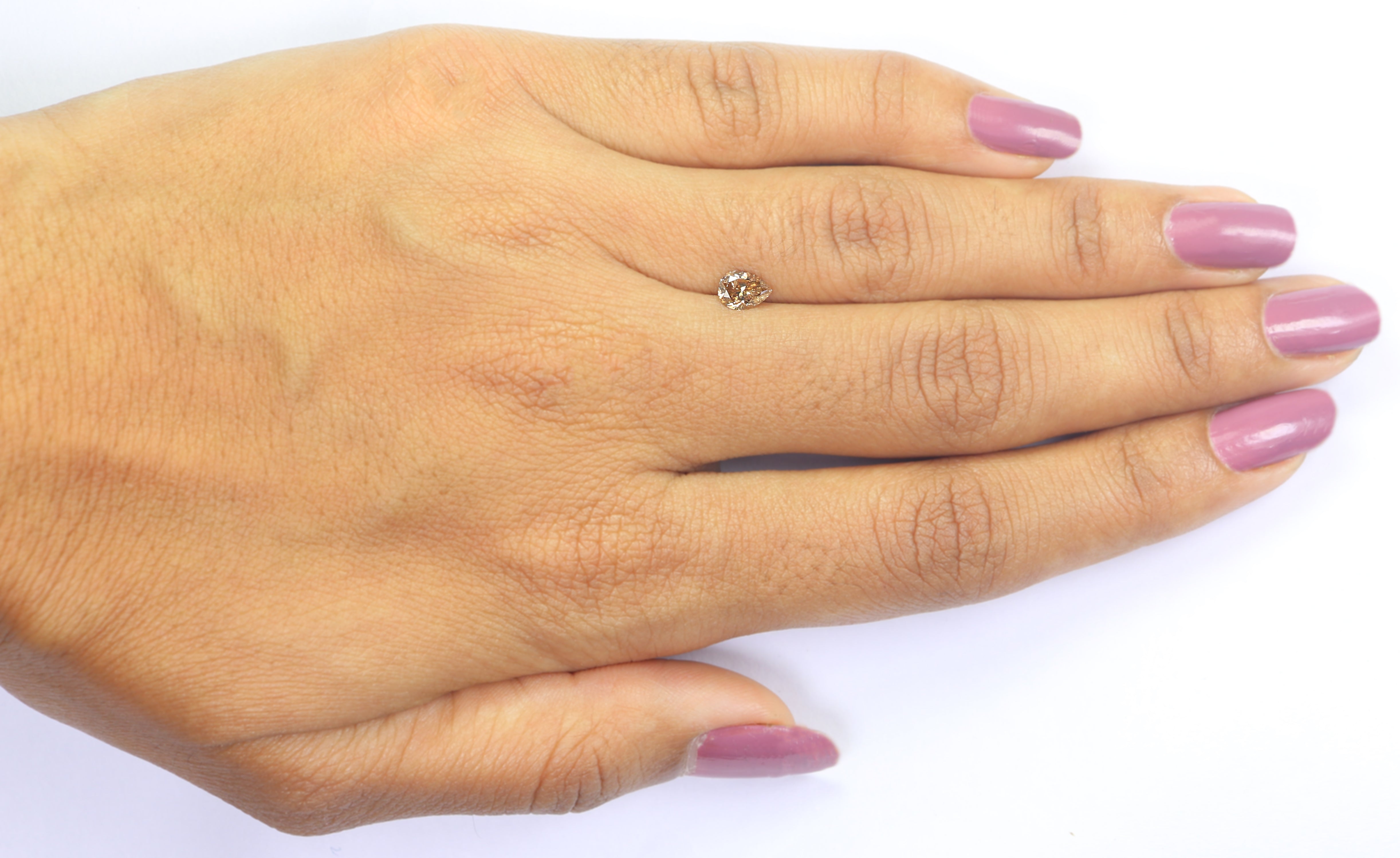 0.44 Ct Natural Loose Pear Shape Diamond Brown Color Pear Cut Diamond 5.90 MM Natural Loose Brown Color Pear Brilliant Cut Diamond LQ669