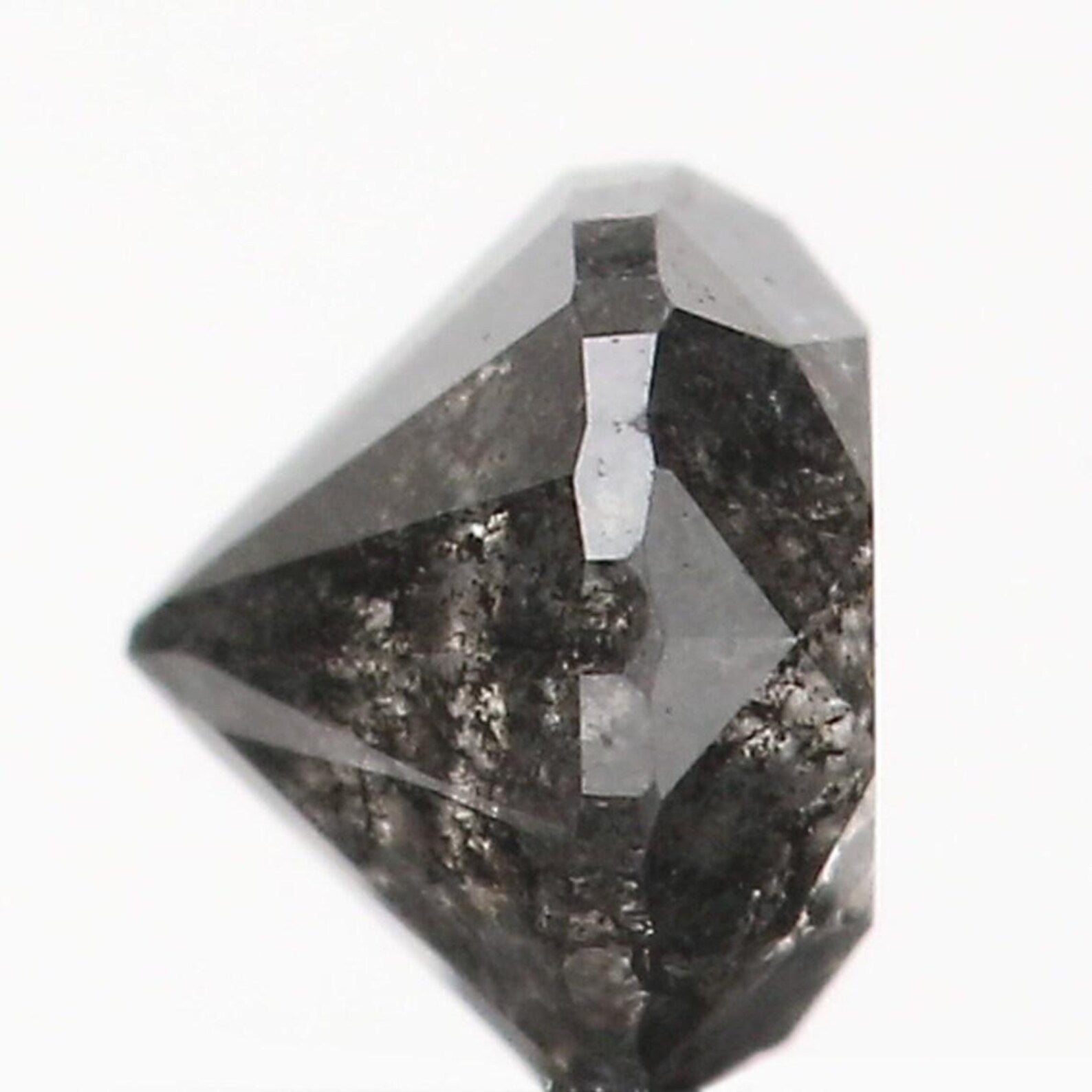 0.34 CT Natural Loose Round Shape Diamond Salt And Pepper Round Diamond 3.90 MM Natural Black Grey Color Round Brilliant Cut Diamond NQ305