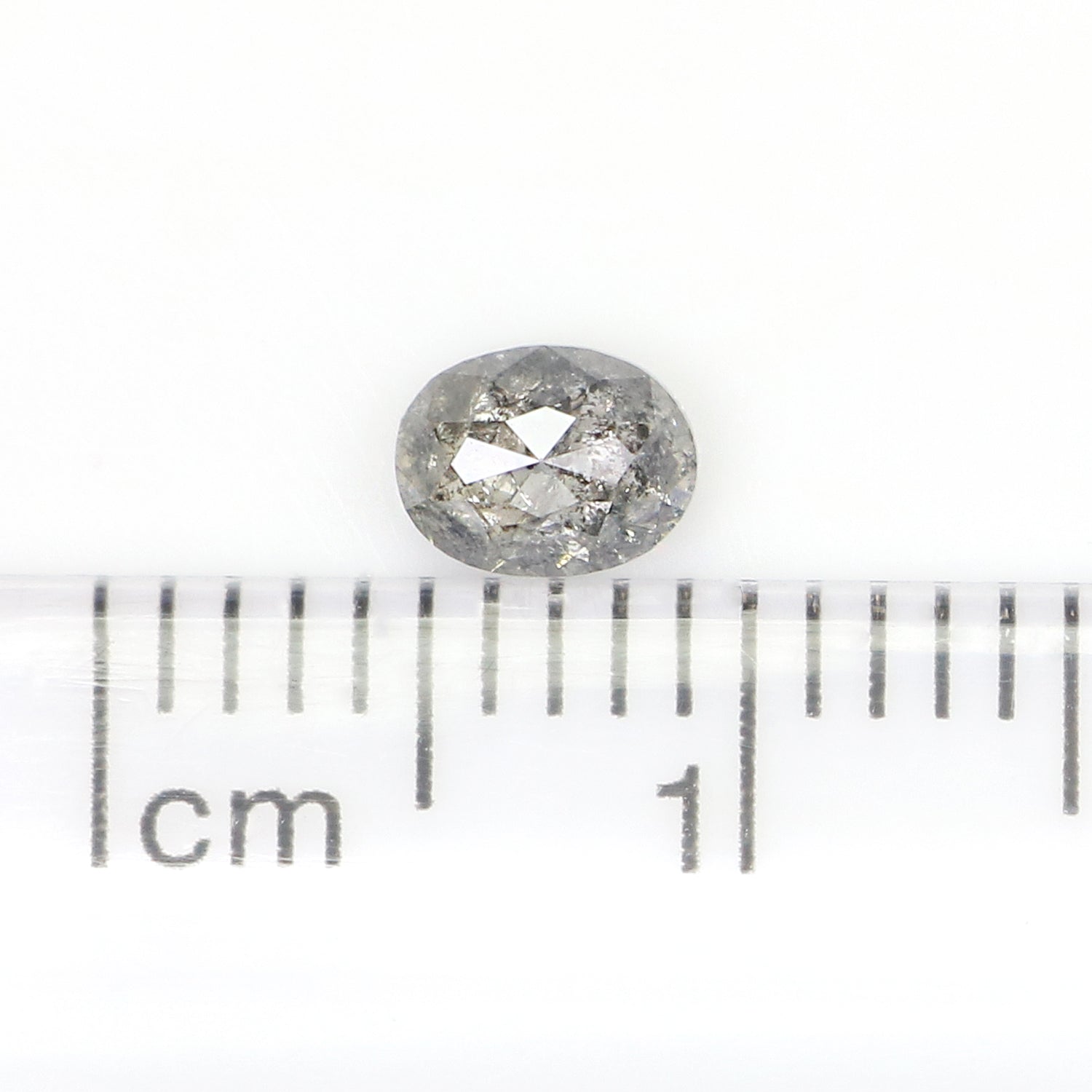 0.36 Ct Natural Loose Oval Shape Diamond Salt And Pepper Oval Cut Diamond 4.70 MM Natural Loose Black Gray Color Oval Rose Cut Diamond LQ435