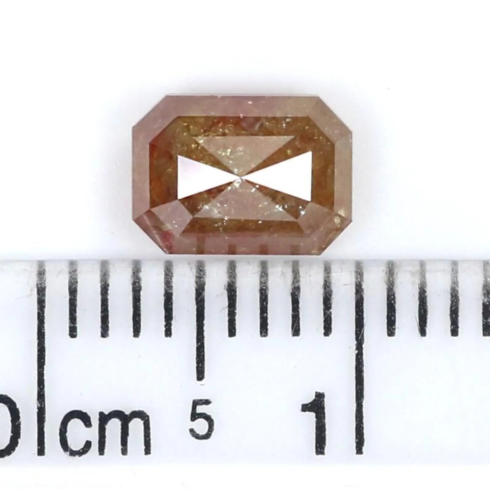 1.33 Ct Natural Loose Emerald Shape Diamond Brown Color Emerald Diamond 7.00 MM Natural Loose Brown Color Emerald Rose Cut Diamond NQ587