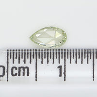GIA Certified Natural Loose Pear Modified Brilliant Cut Diamond, Fancy Light Green-Yellow Color Diamond, Pear Shape Diamond 0.32 CT L4429