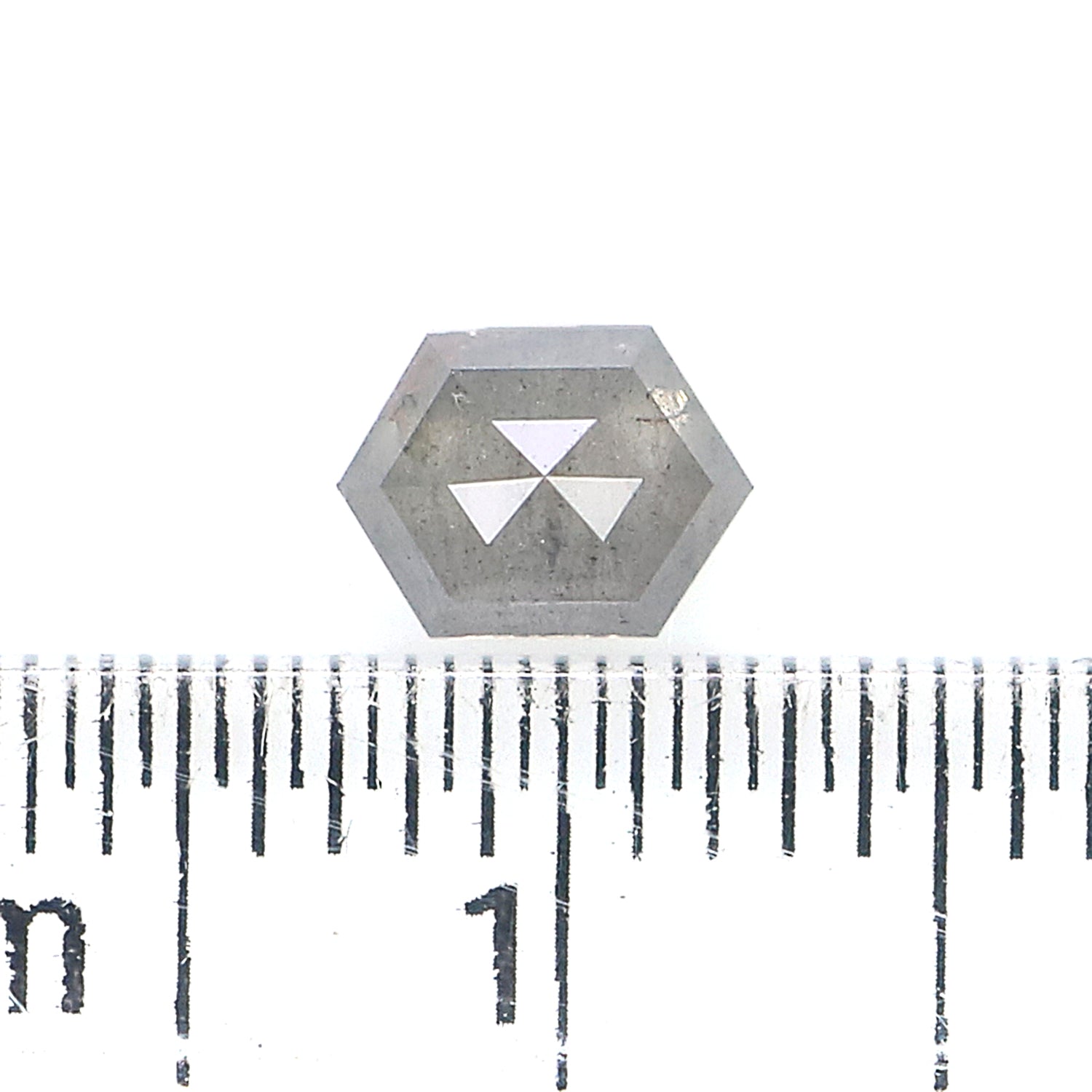 0.46 Ct Natural Loose Hexagon Shape Diamond Grey Hexagon Cut Diamond 5.45 MM Natural Loose Diamond Grey Hexagon Rose Cut Diamond QL9681