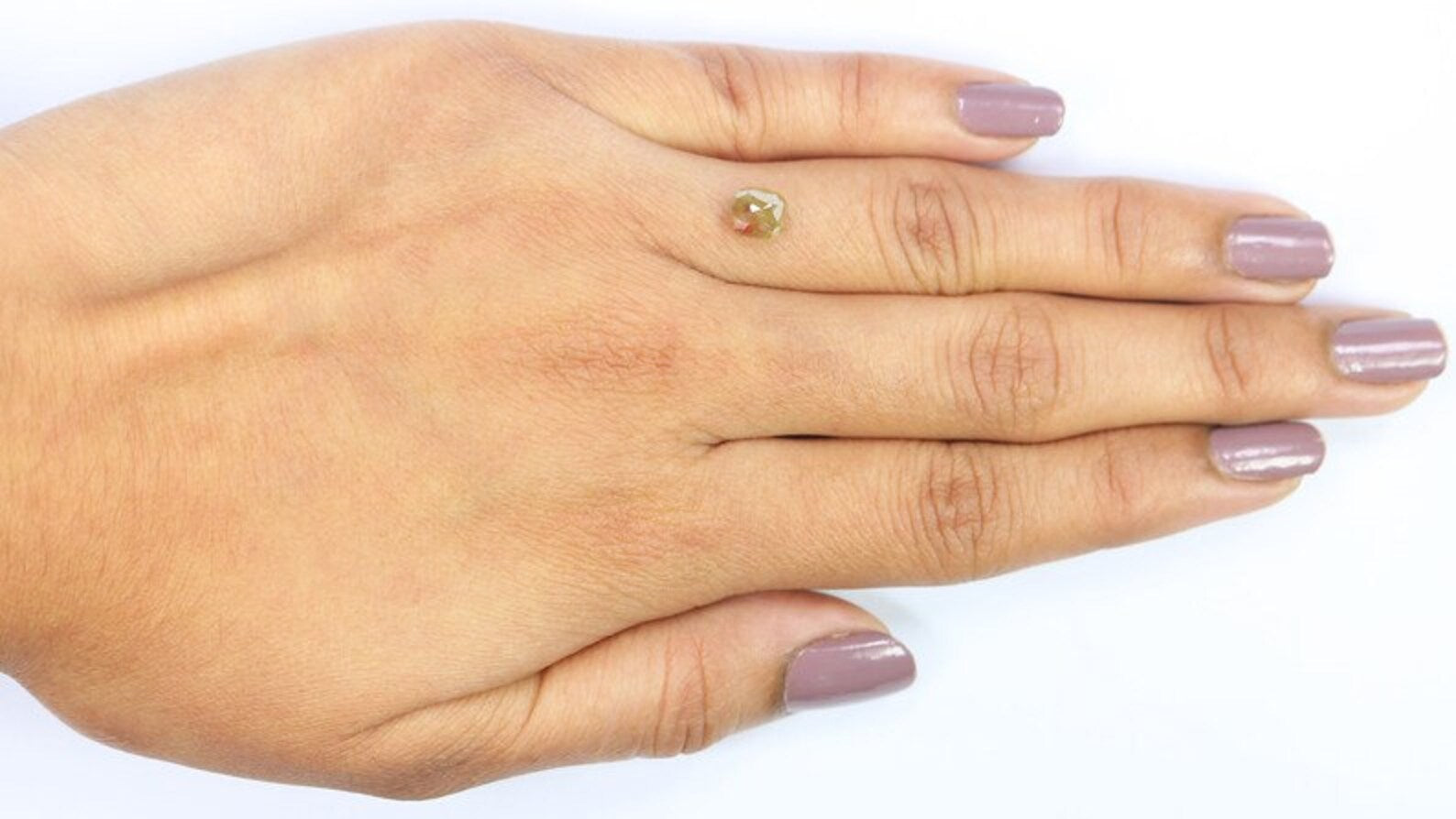 1.18 CT Natural Loose Cushion Shape Diamond Green Brown Color Diamond 5.95 MM Natural Loose Diamond Cushion Shape Rose Cut Diamond NQ8049