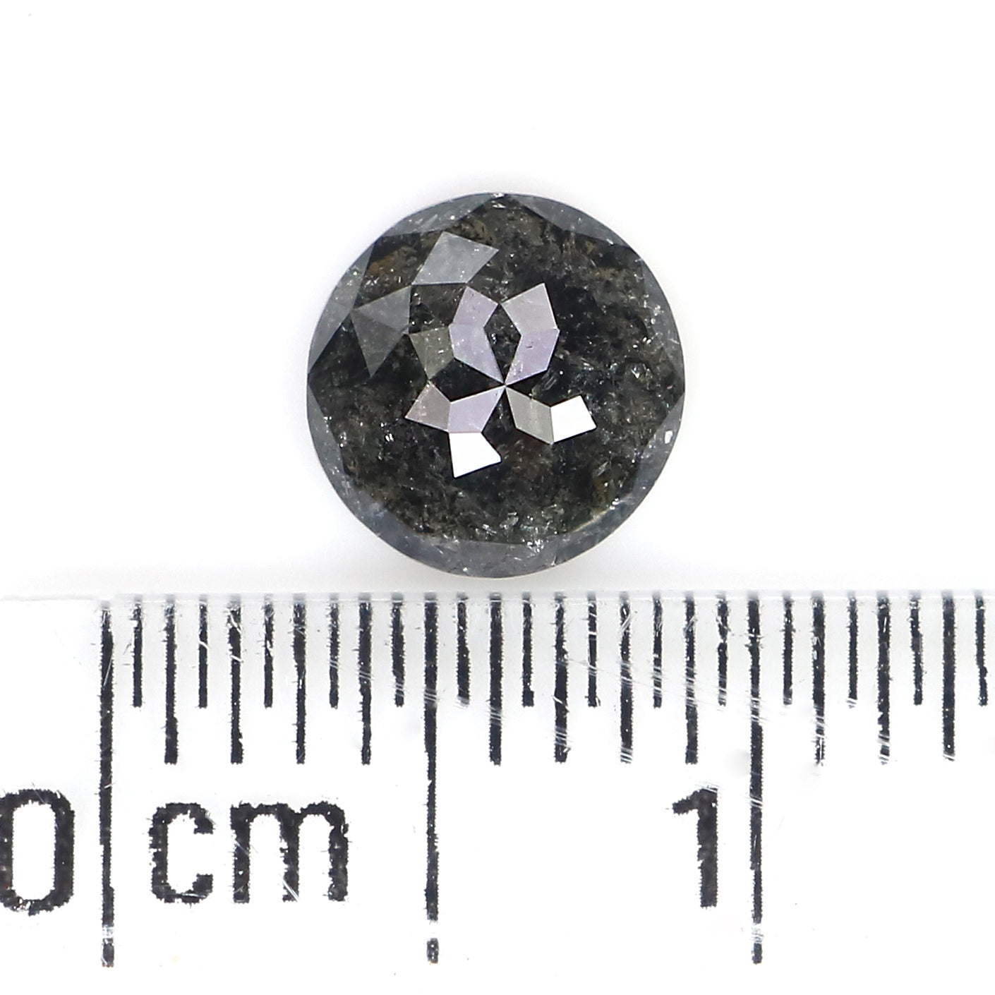 0.72 CT Natural Loose Round Rose Cut Diamond Salt And Pepper Round Shape Diamond 5.95 MM Natural Loose Diamond Round Rose Cut Diamond LQ697