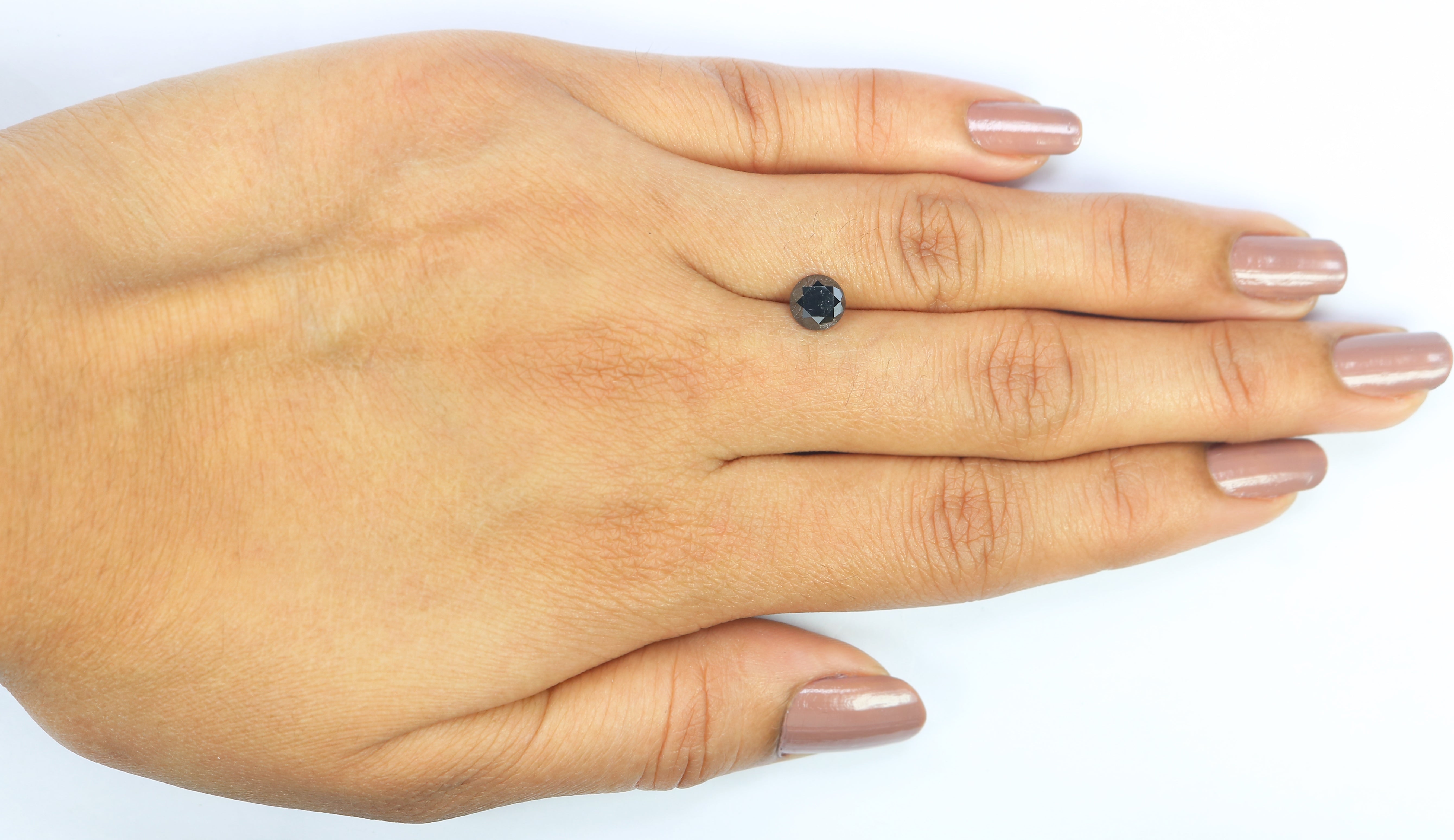 0.91 Ct Natural Loose Round Diamond Black Color Round Diamond 5.80 MM Natural Loose Diamond Black Color Round Brilliant Cut Diamond LC06