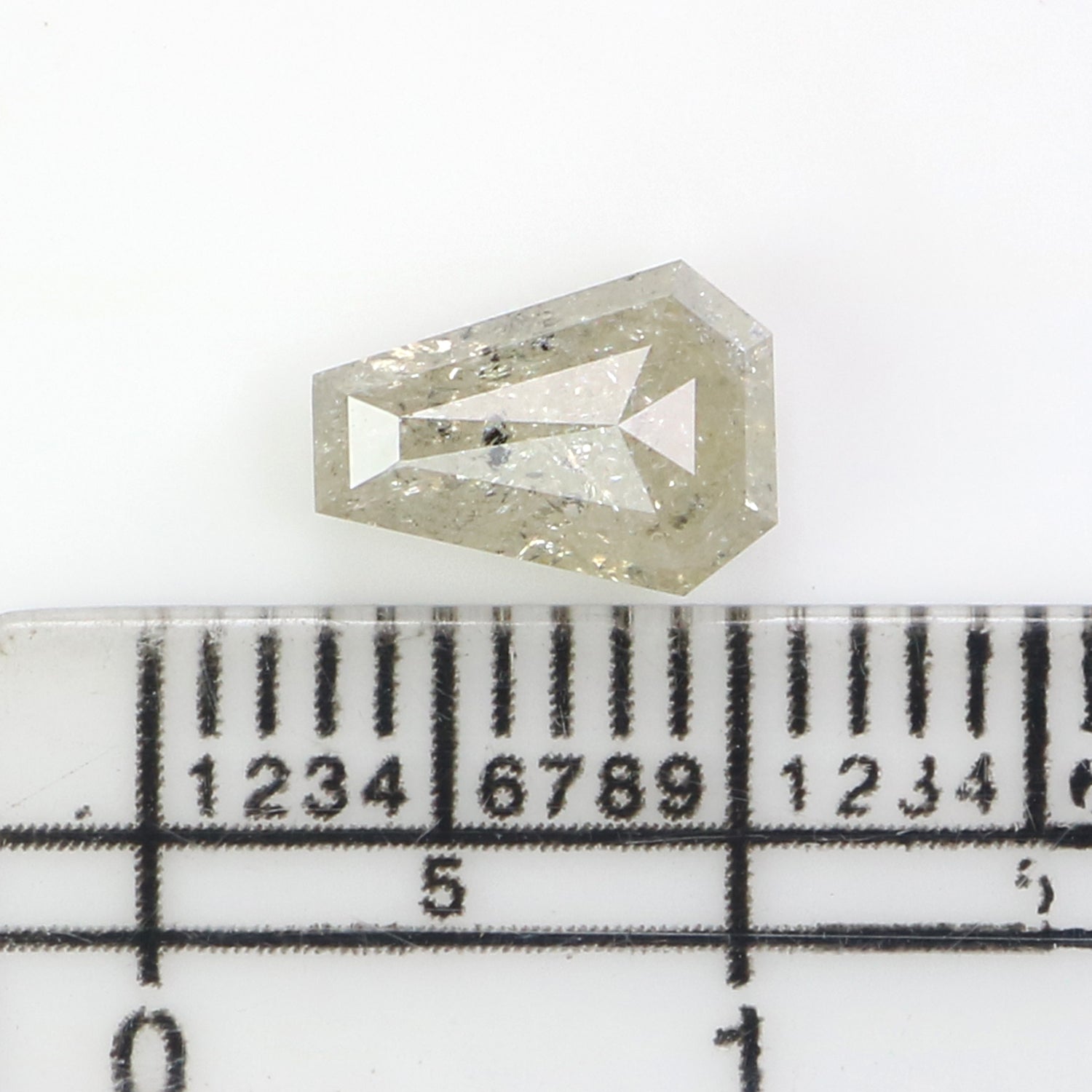 1.26 Ct Natural Loose Coffin Shape Diamond Grey Color Coffin Cut Diamond 7.90 MM Natural Loose Coffin Diamond Coffin Shape Diamond LQ2907