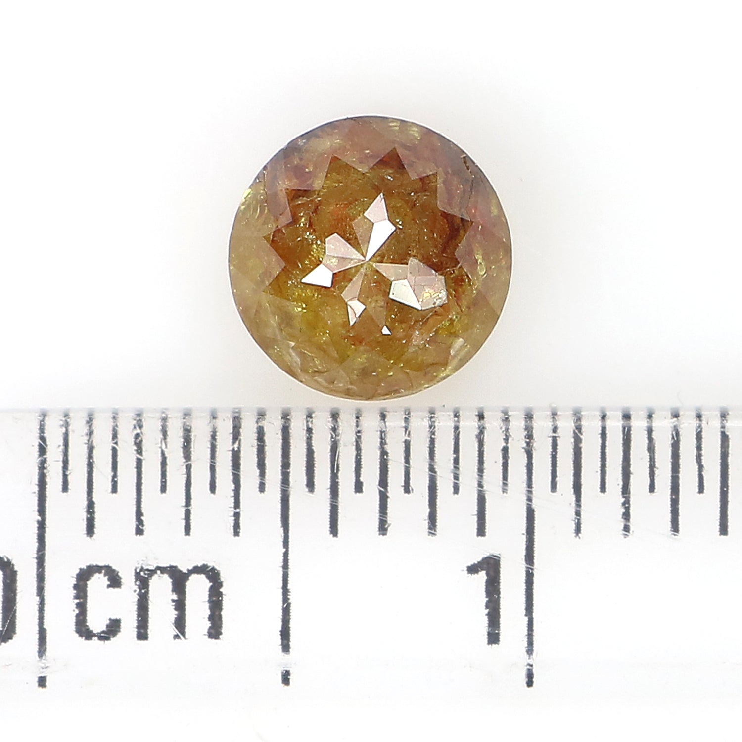 1.07 CT Natural Loose Round Rose Cut Diamond Brown Color Round Shape Diamond 5.80 MM Natural Yellow Color Round Rose Cut Diamond LQ9962