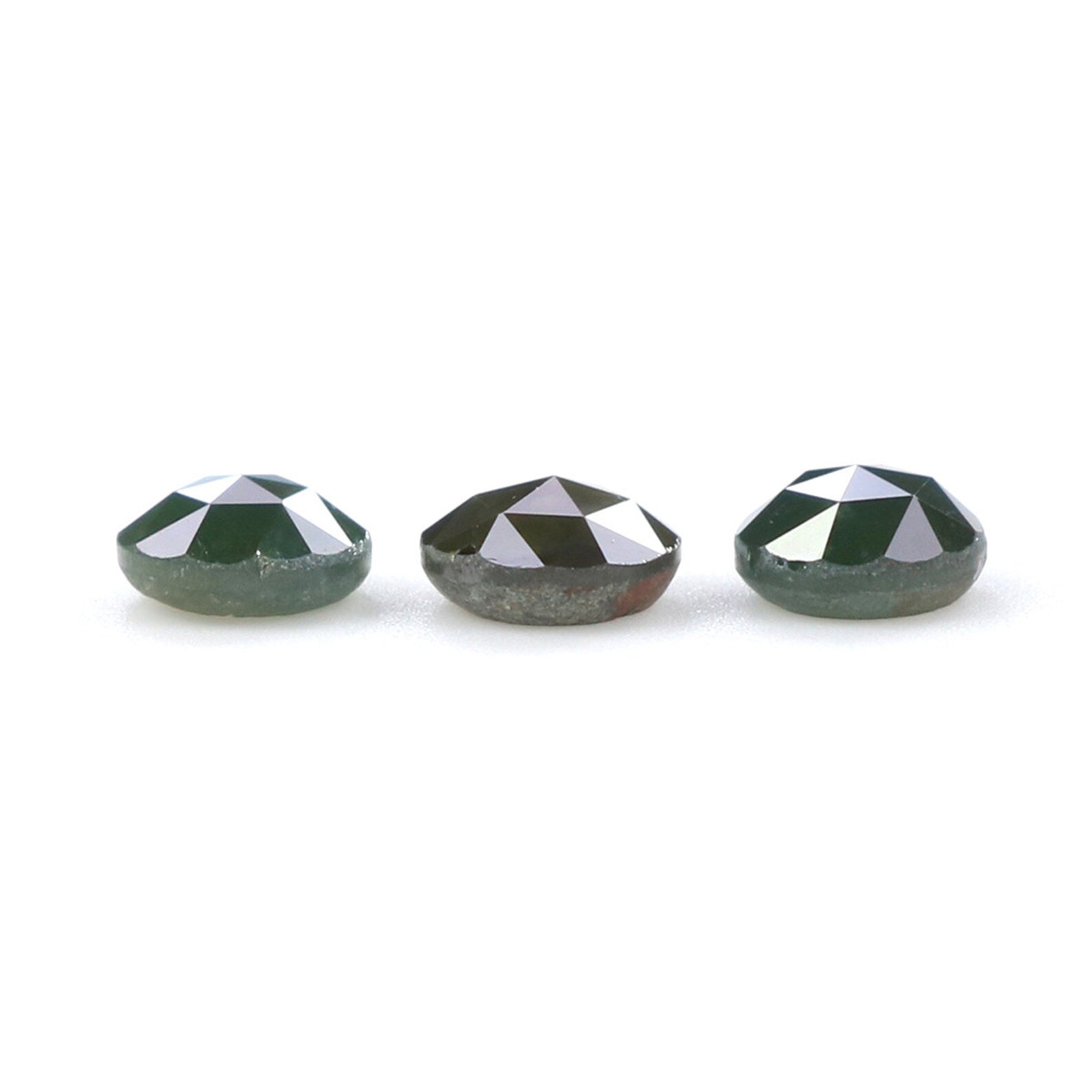 0.77 CT Natural Loose Round Rose Cut Diamond Dark Green Color Round Cut Diamond 3.85 MM Natural Loose Round Rose Cut Shape Diamond N8071