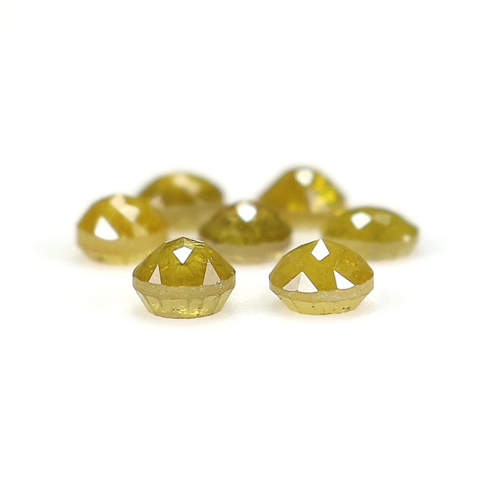 1.37 CT Natural Loose Round Rose Cut Diamond Yellow Color Round Shape Diamond 3.40 MM Natural Yellow Color Round Rose Cut Diamond NQ2574