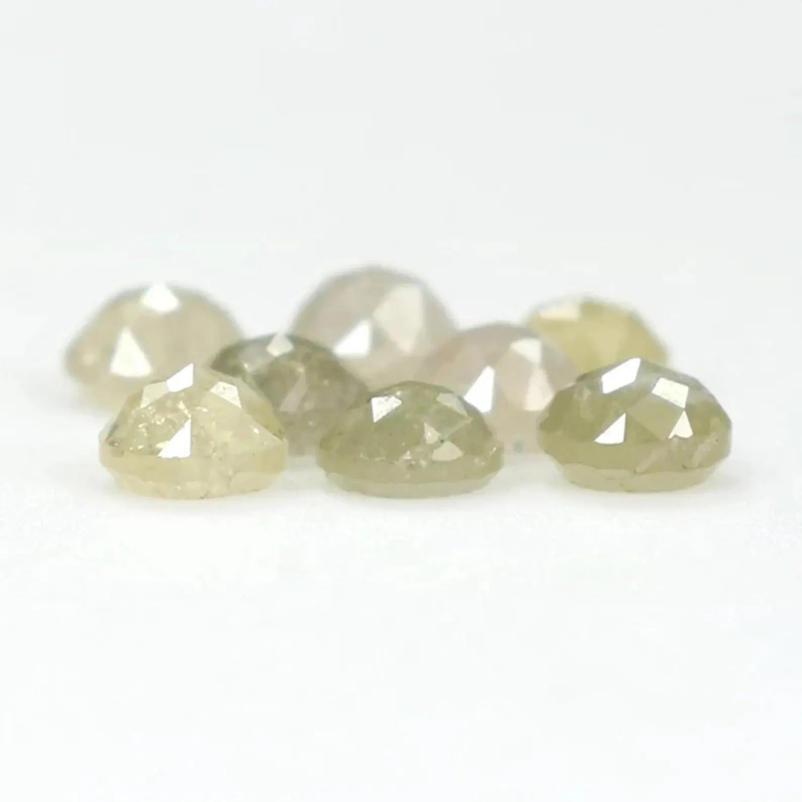 1.12 CT Natural Loose Round Rose Cut Diamond Grey Color Round Shape Diamond 2.90 MM Natural Loose Yellow Color Round Rose Cut Diamond NQ1706