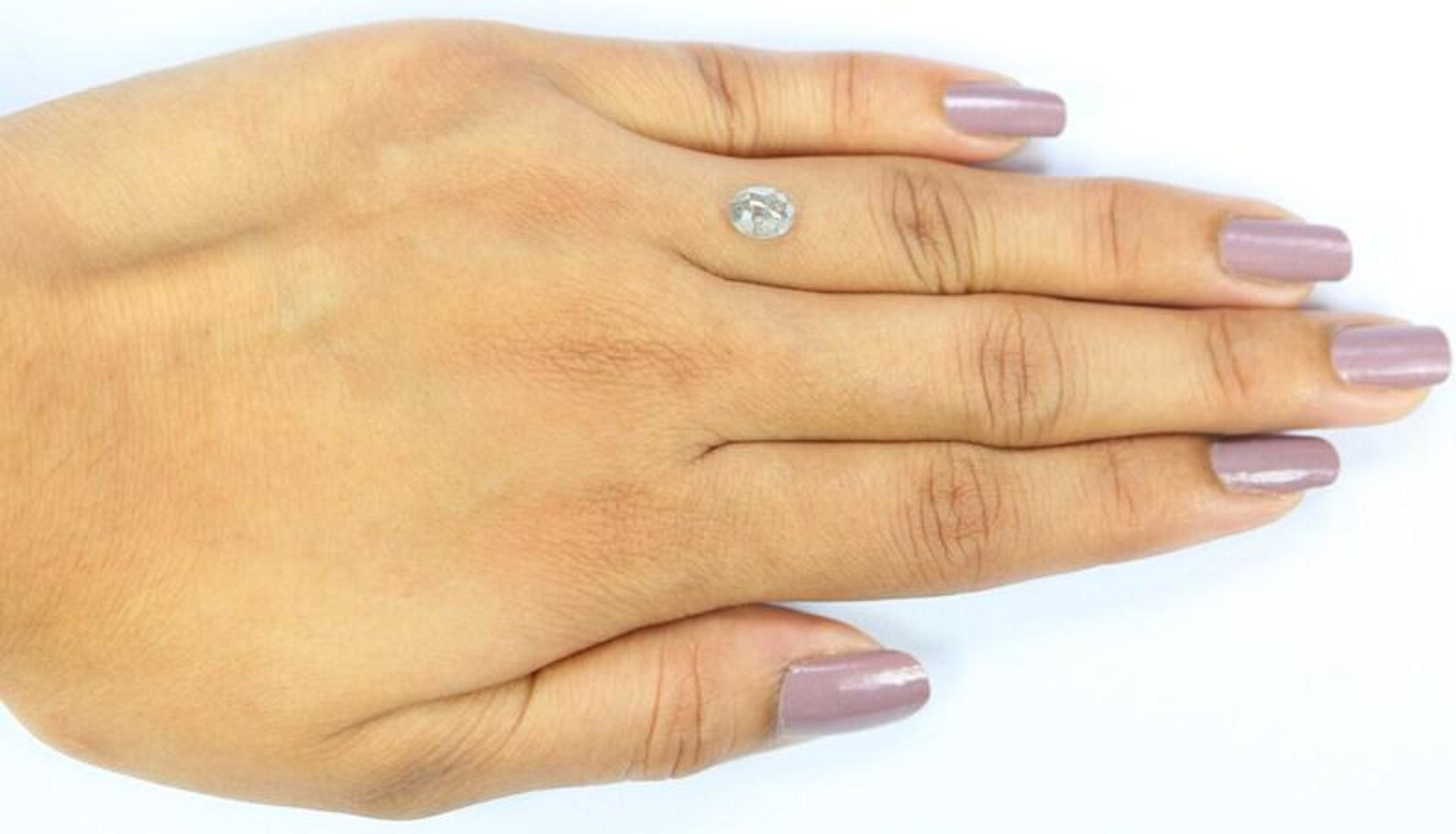 0.95 CT Natural Loose Oval Shape Diamond Salt And Pepper Oval Diamond 6.70 MM Natural Loose Diamond Grey Color Oval Rose Cut Diamond NQ9847