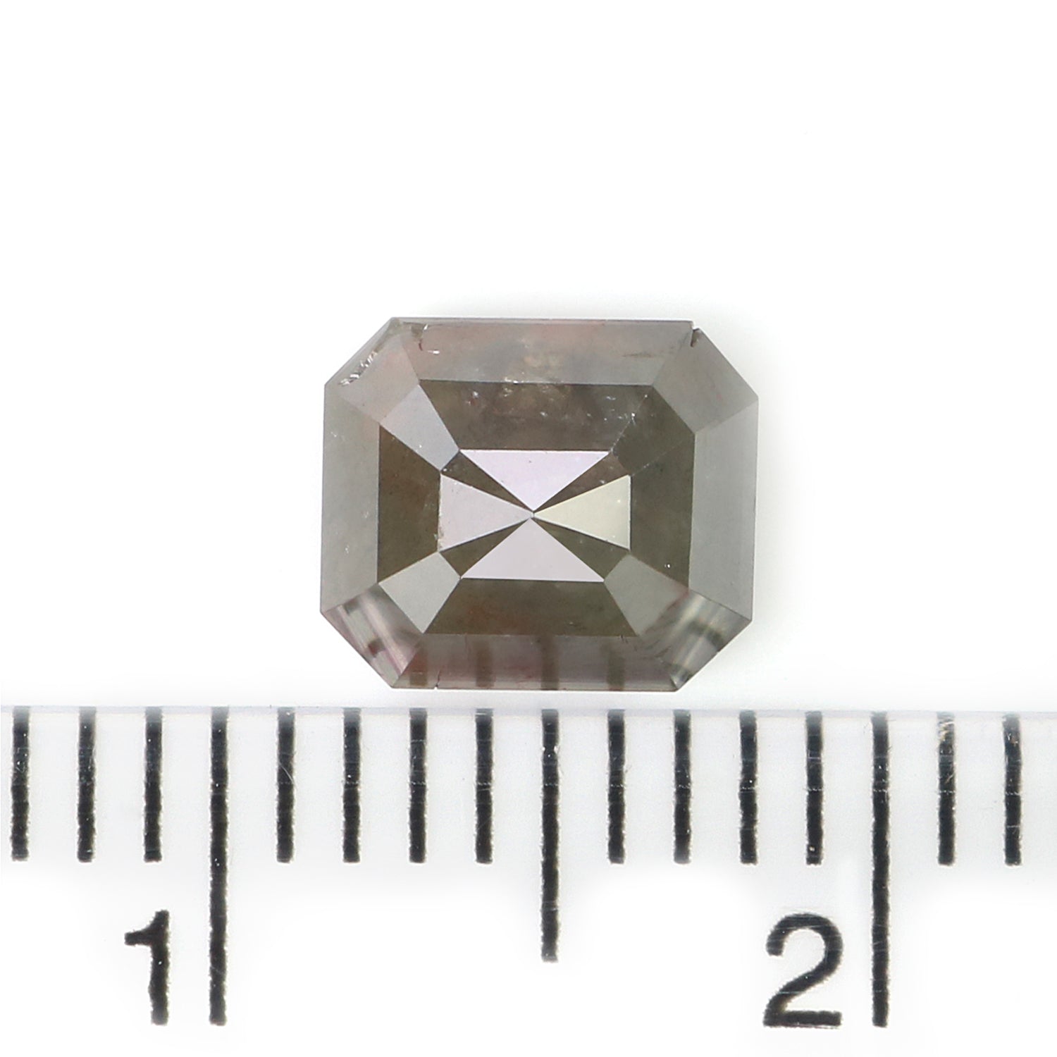 1.41 CT Natural Loose Emerald Shape Diamond Green Brown Color Emerald Shape Diamond 6.55 MM Natural Loose Diamond Rose Cut Diamond N2661