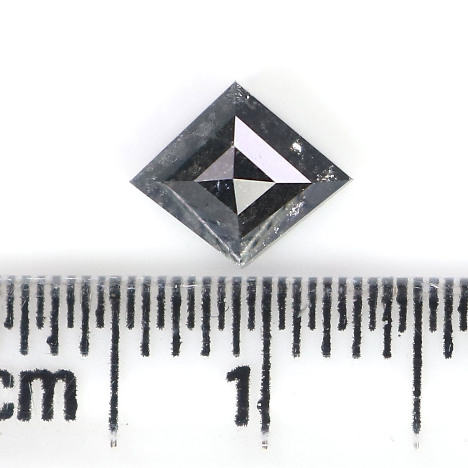 0.88 CT Natural Loose Kite Shape Diamond Salt And Pepper Kite Diamond 7.40 MM Natural Diamond Black Gray Color Kite Rose Cut Diamond NQ2511
