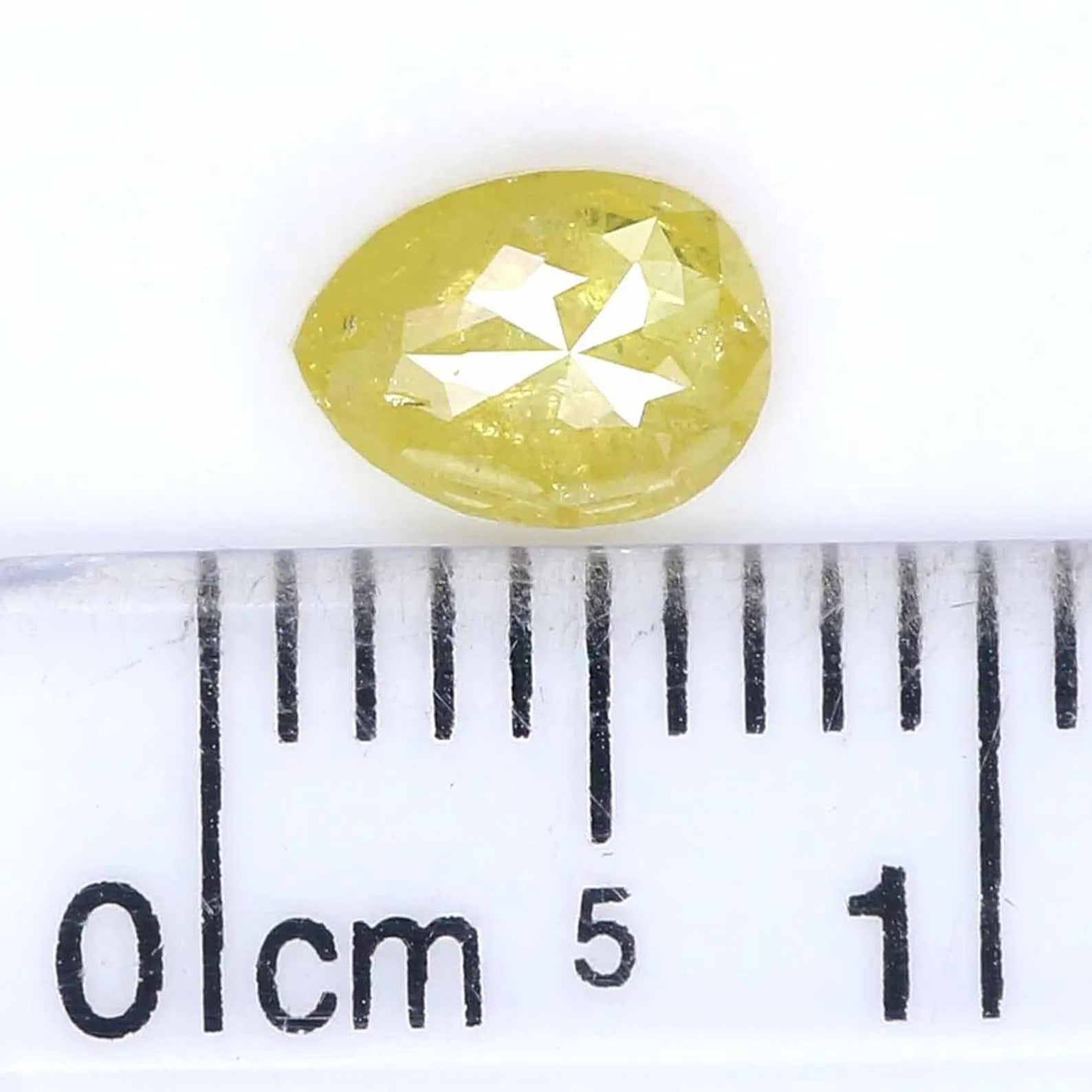 0.60 Ct Natural Loose Pear Shape Diamond Yellow Color Pear Cut Diamond 6.20 MM Natural Loose Yellow Diamond Pear Rose Cut Diamond NQ1946
