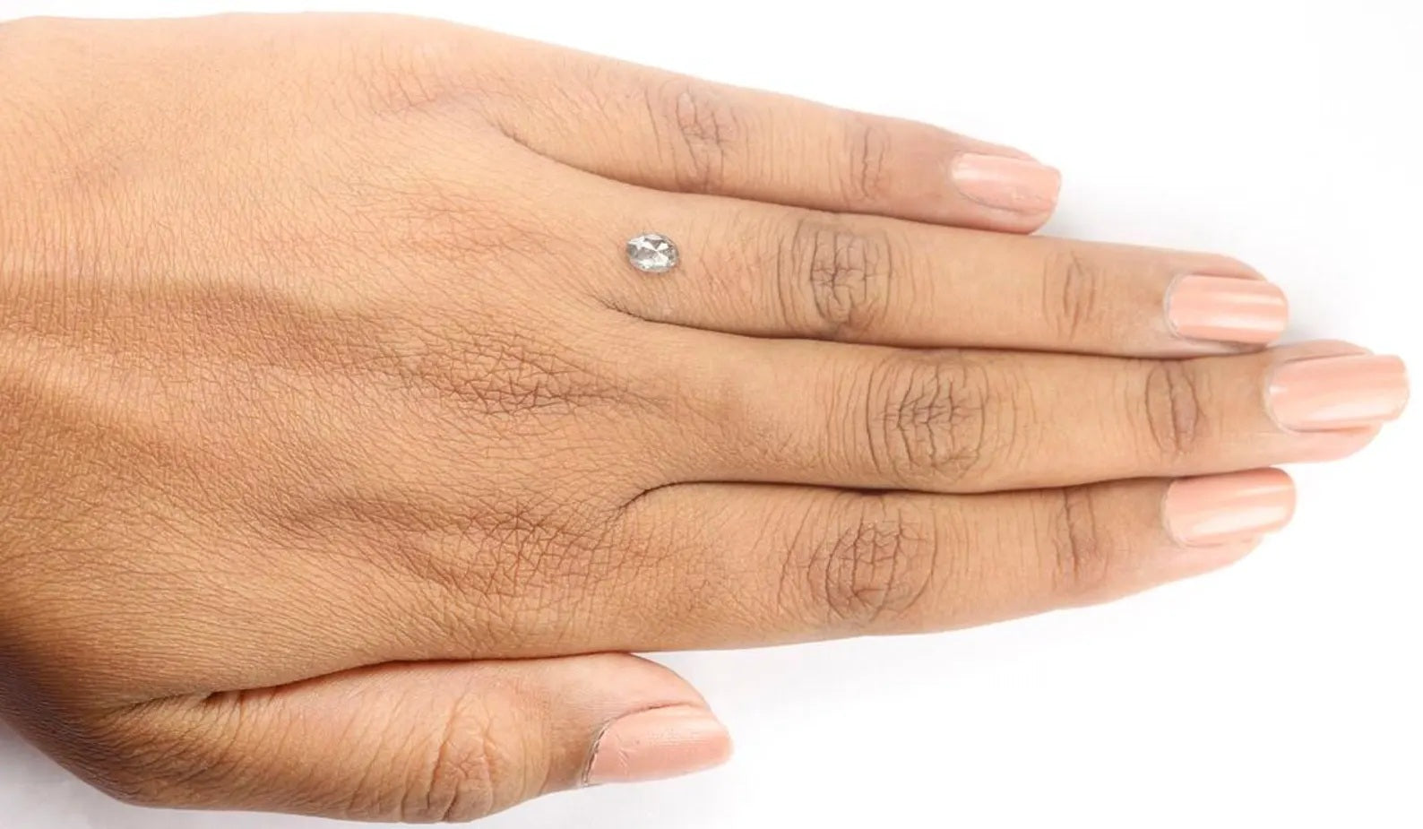 0.47 CT Natural Loose Oval Shape Diamond Salt And Pepper Oval Diamond 5.50 MM Natural Loose Black Grey Color Oval Rose Cut Diamond NQ1132