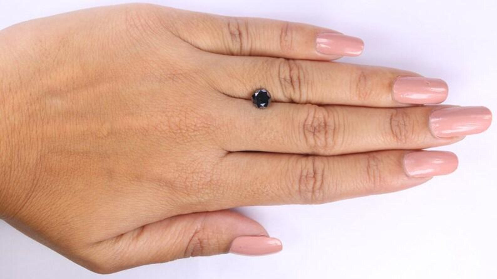 1.00 CT Natural Loose Round Shape Diamond Black Color Round Diamond 6.05 MM Natural Diamond Black Color Round Brilliant Cut Diamond NQ1978