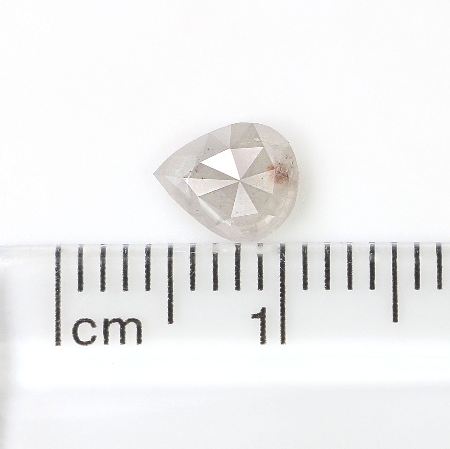 0.85 CT Natural Loose Pear Shape Diamond White Color Pear Cut Diamond 6.50 MM Natural Loose Grey Color Diamond Pear Rose Cut Diamond LQ8978