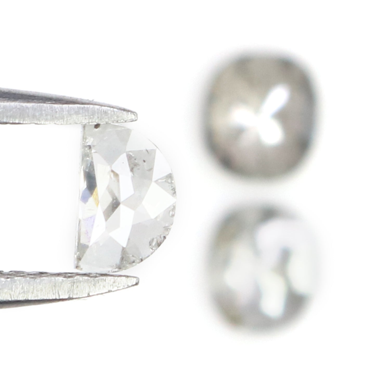 Natural Loose Mix Shape Salt And Pepper Diamond Black Grey Color 0.80 CT 4.80 MM Mix Shape Shape Rose Cut Diamond KDL184