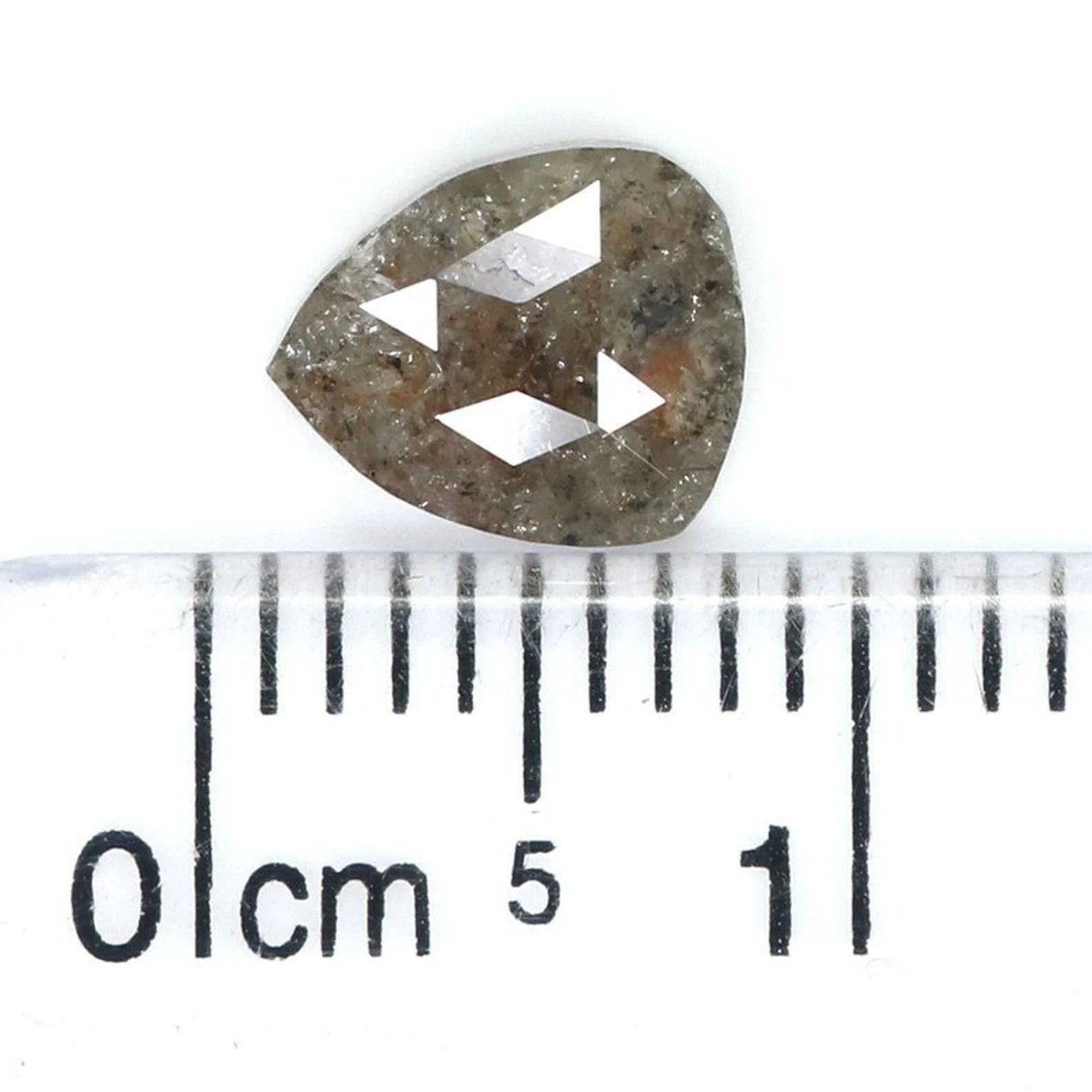 1.14 CT Natural Loose Pear Shape Diamond Grey Color Pear Cut Diamond 7.30 MM Natural Loose Diamond Grey Color Pear Rose Cut Diamond NQ8435